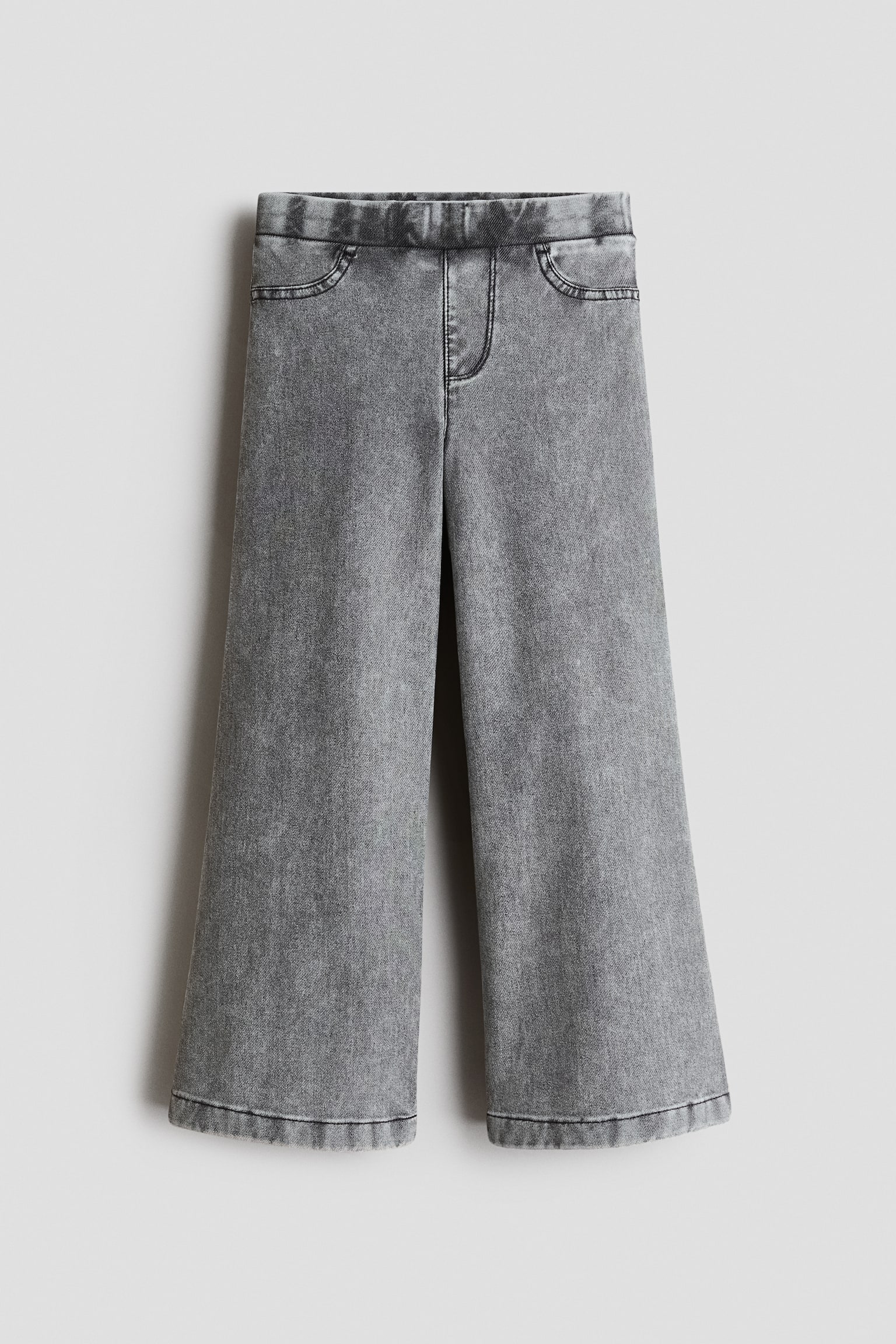 Denim-look wide-leg jeggings