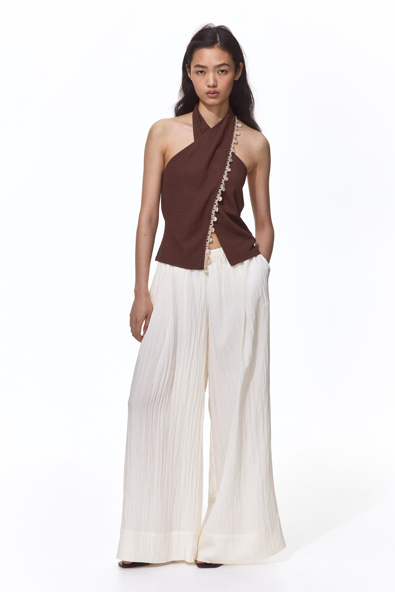 Embellished halterneck top - 4