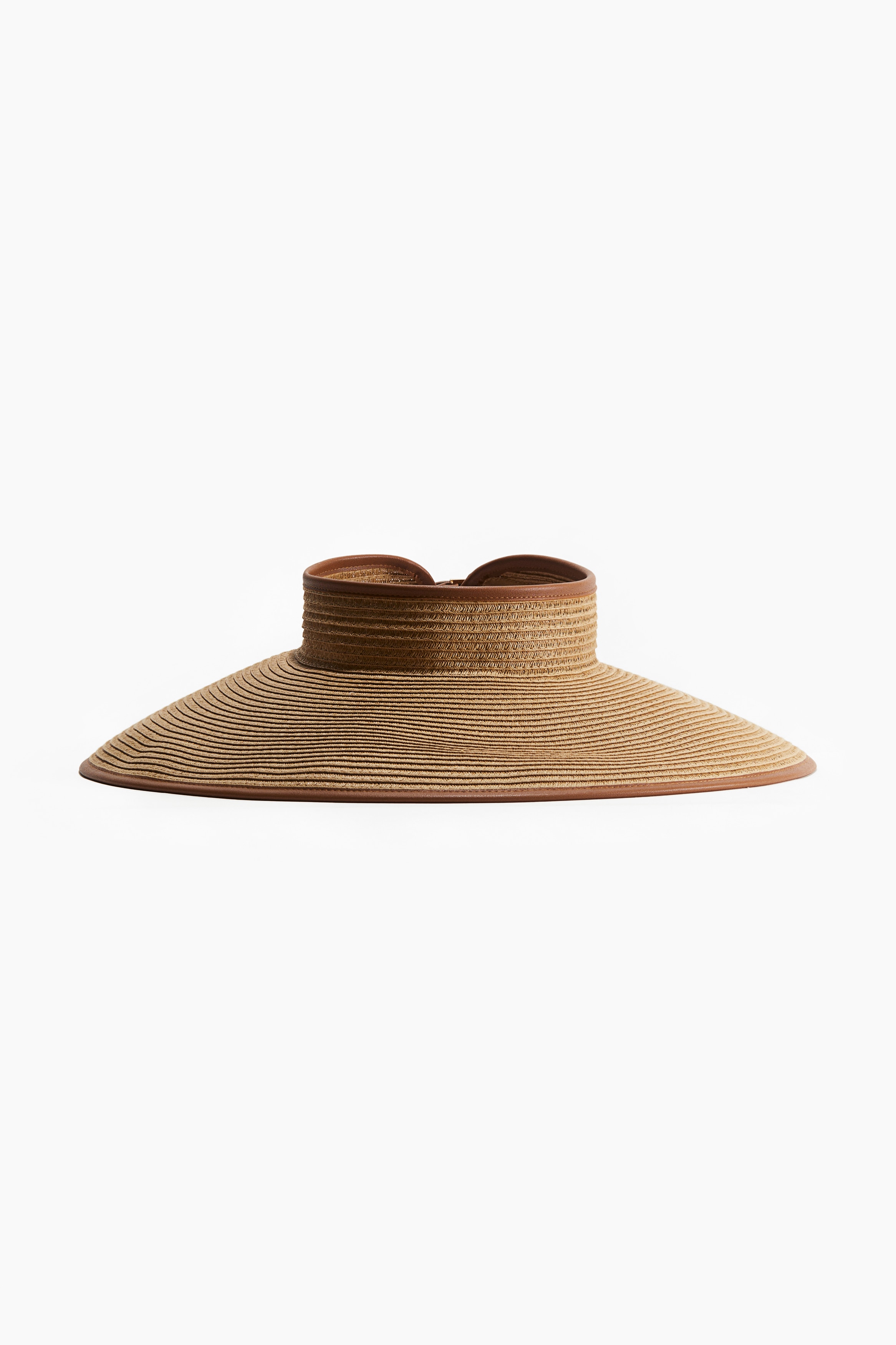 Visera de paja - Beige/Marrón