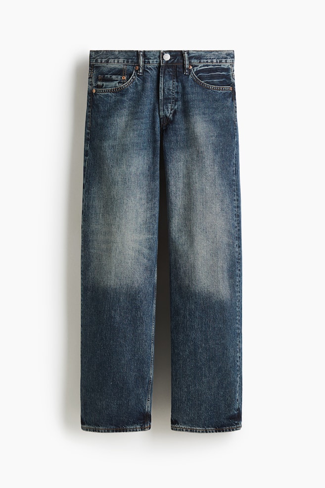 Loose Straight Jeans - Màu xanh denim - 1