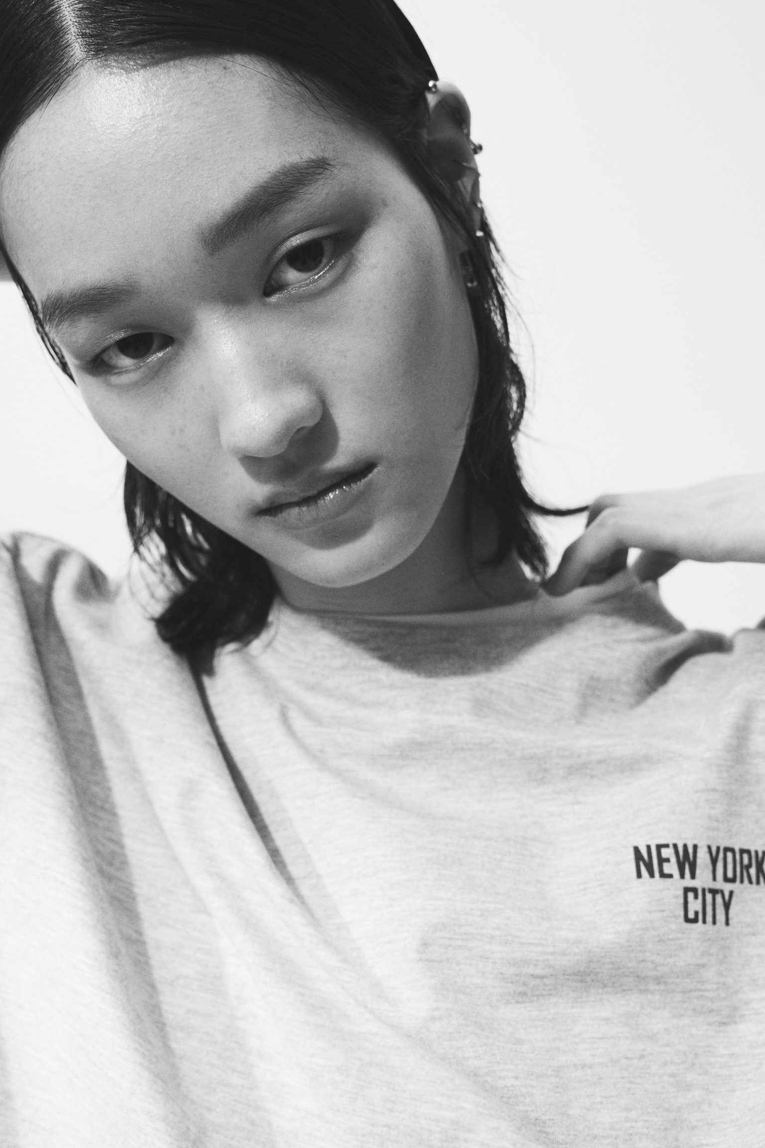 Top oversize en jersey - Gris clair chiné/New York/Blanc/Les Nuits/Crème/Parisien/Marron foncé/Costa Rica - 1