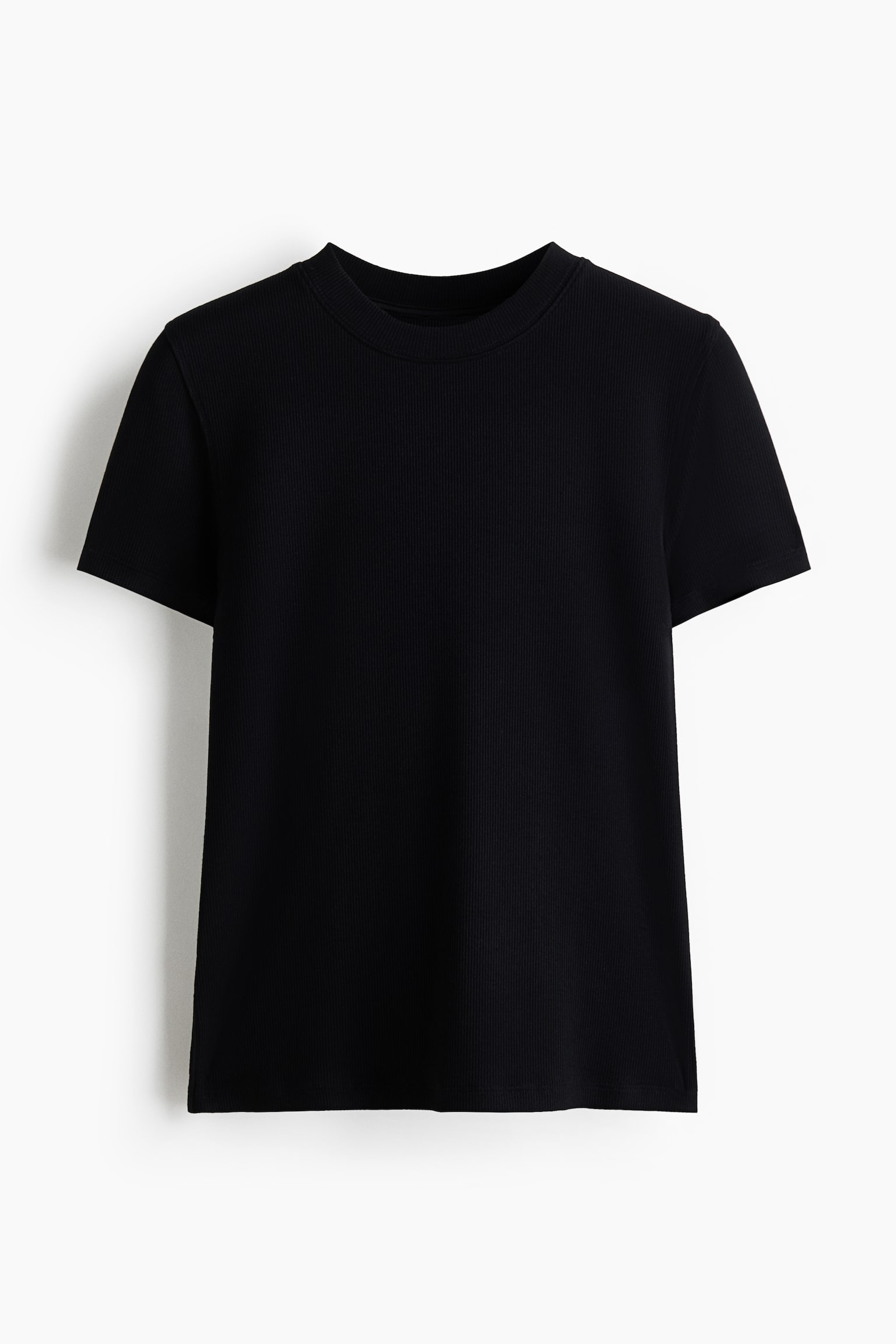 Ribbed Viscose T-Shirt - Black/Dusty purple/Dark gray/Cream - 1
