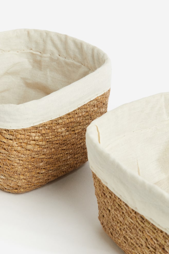 2-pack seagrass storage baskets - Brown - 2