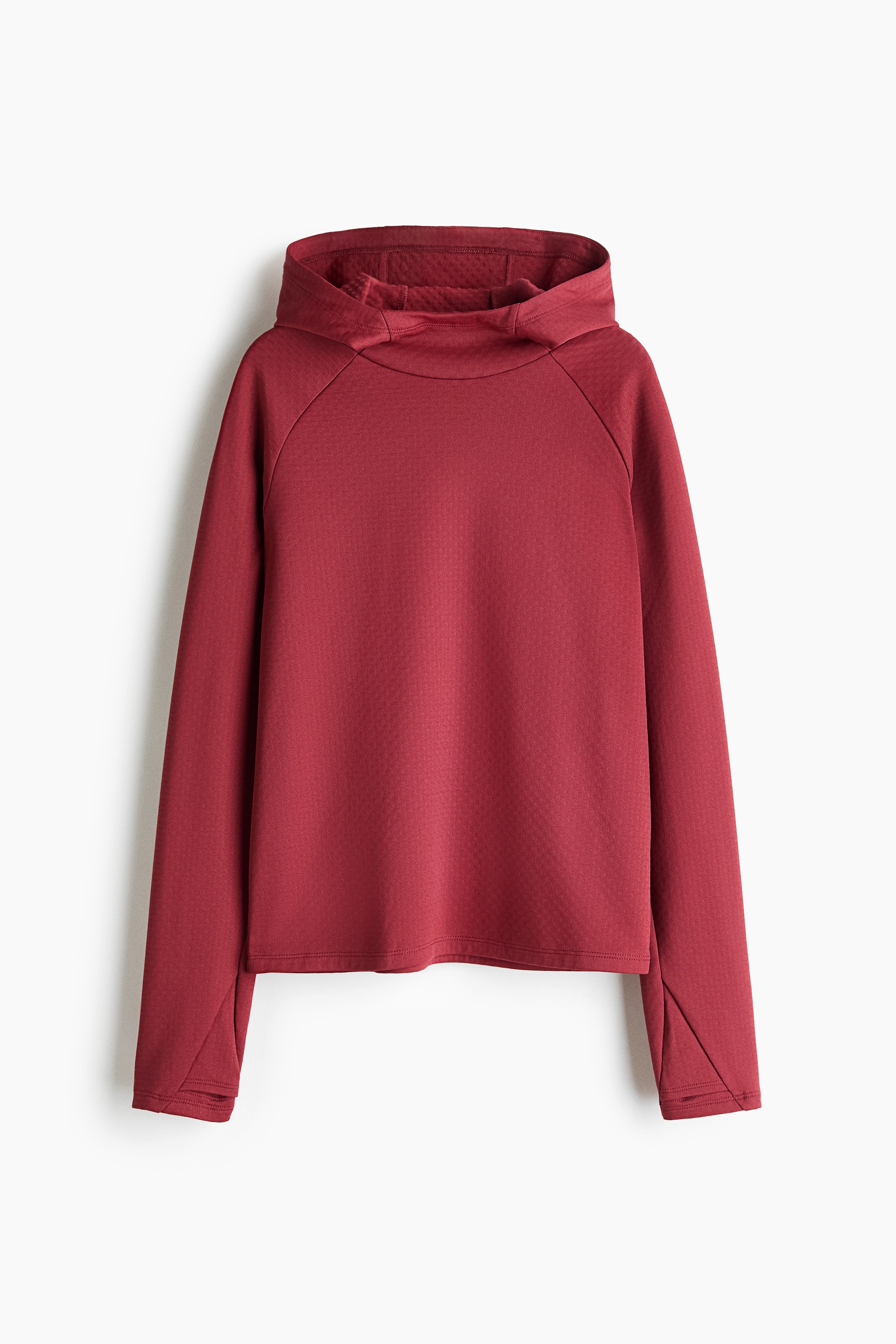 Wärmender Midlayer-Fußballhoodie mit ThermoMove™ - Mattrot