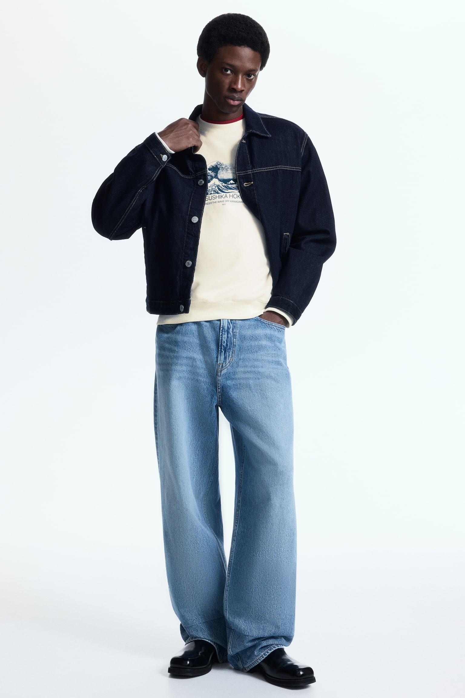 Dukserica Loose Fit - Bela/Katsushika Hokusai/Crna/MTV/Krem/Kit Hering - 7