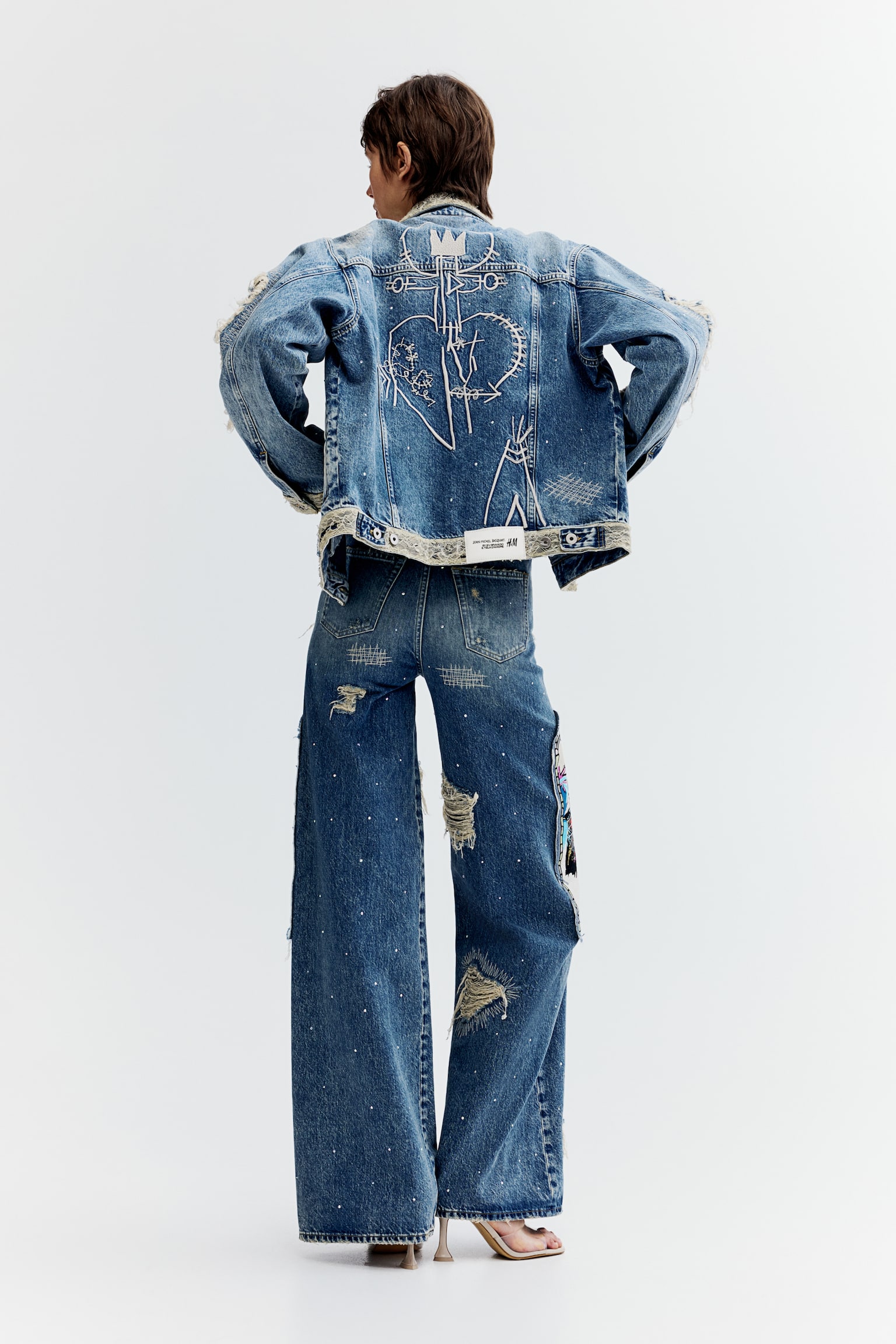 Straight Relaxed High Jeans - Denim blue/Basquiat - 4