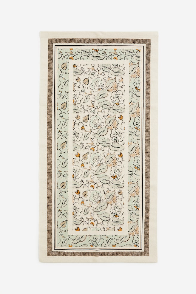 Patterned cotton rug - Khaki green/Patterned - 1