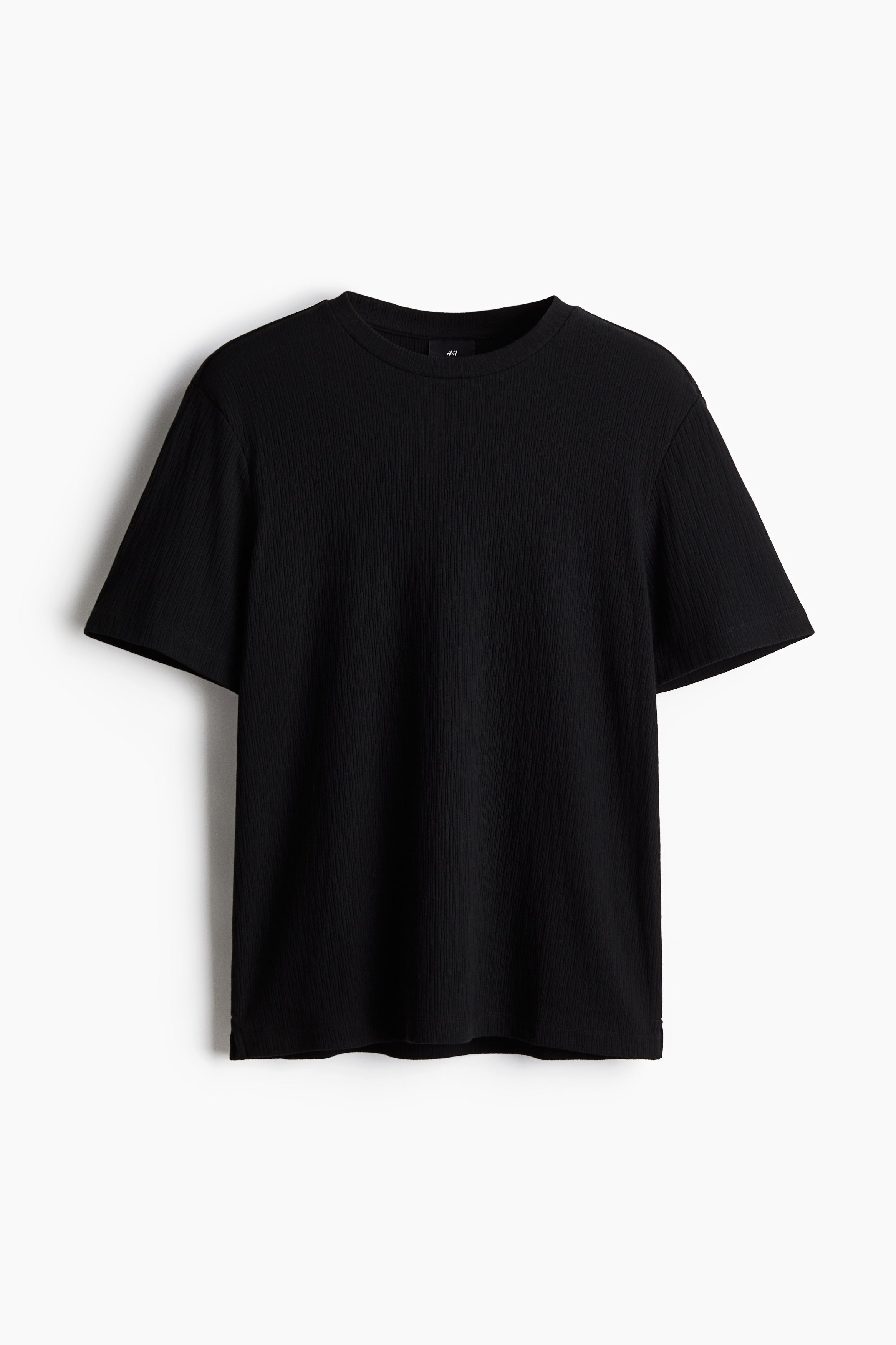 Regular Fit Textured T-shirt - Black/White
