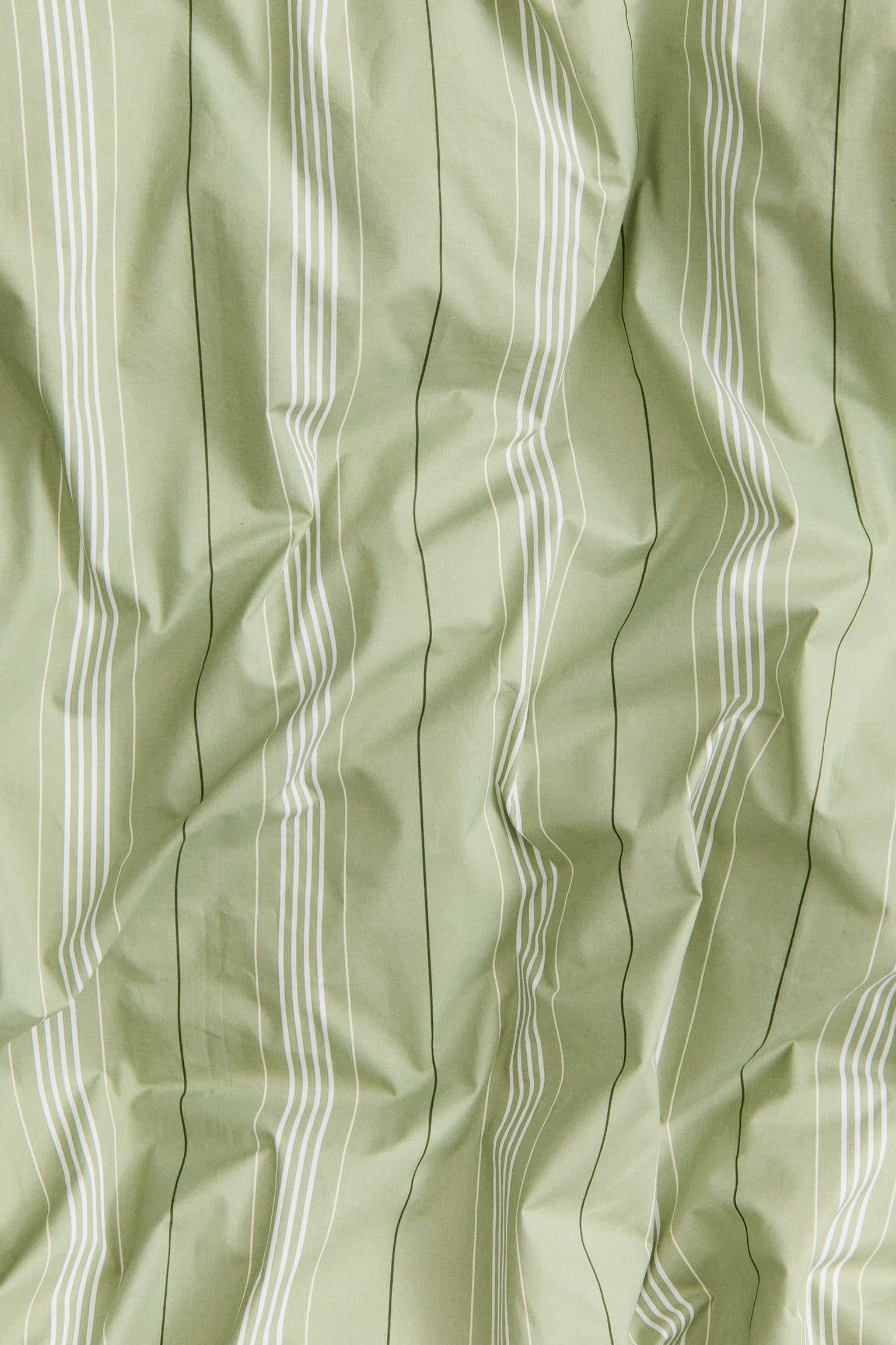 Komplet bawełnianej pościeli pojedynczej - Zielony/Paski/Jasnoniebieski/Paski - 3