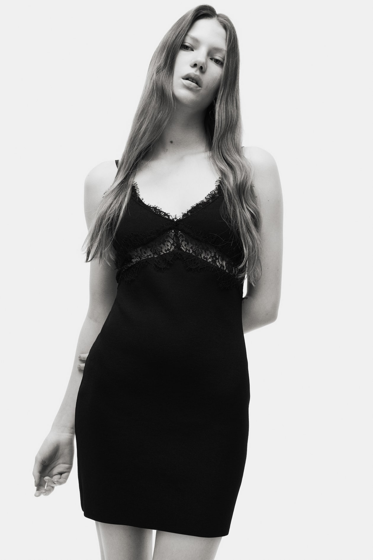 Women's Black Lace Detail Dress | H&M US