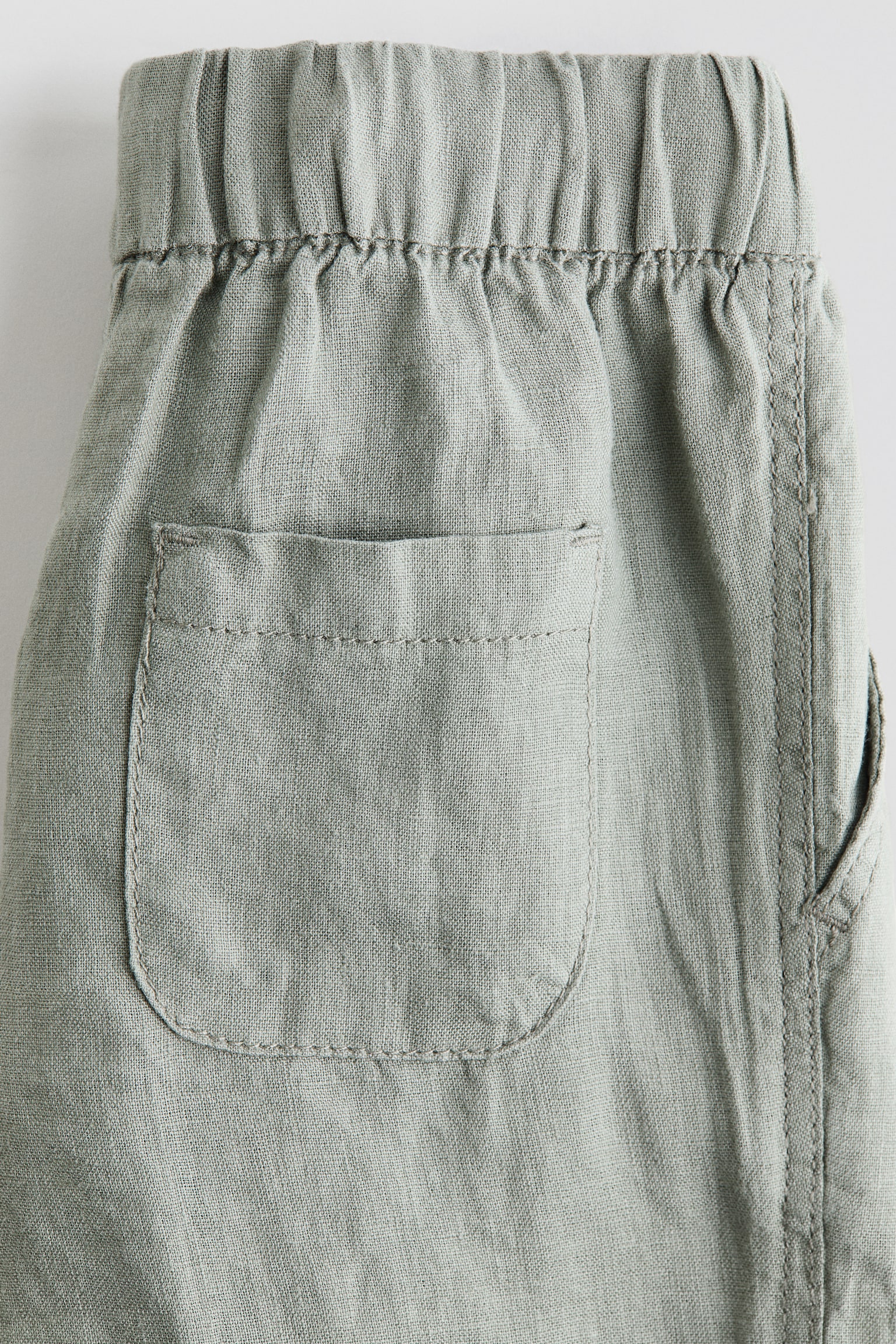 Pantaloni in lino - Verde kaki chiaro/Blu navy/Beige chiaro - 3