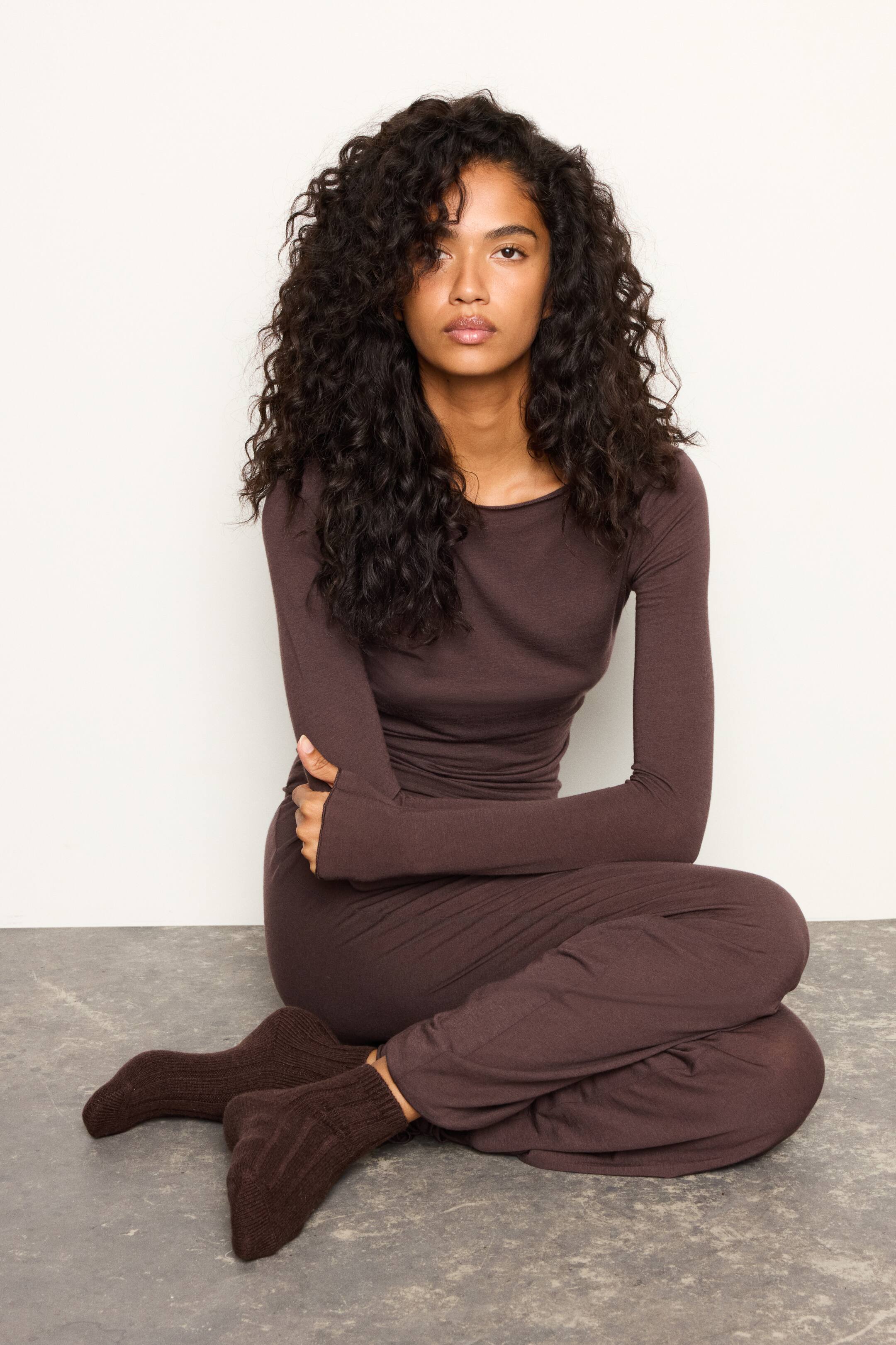 View larger image: Cashmere-blend ankle socks - Dark brown - Ladies | H&M GB 1