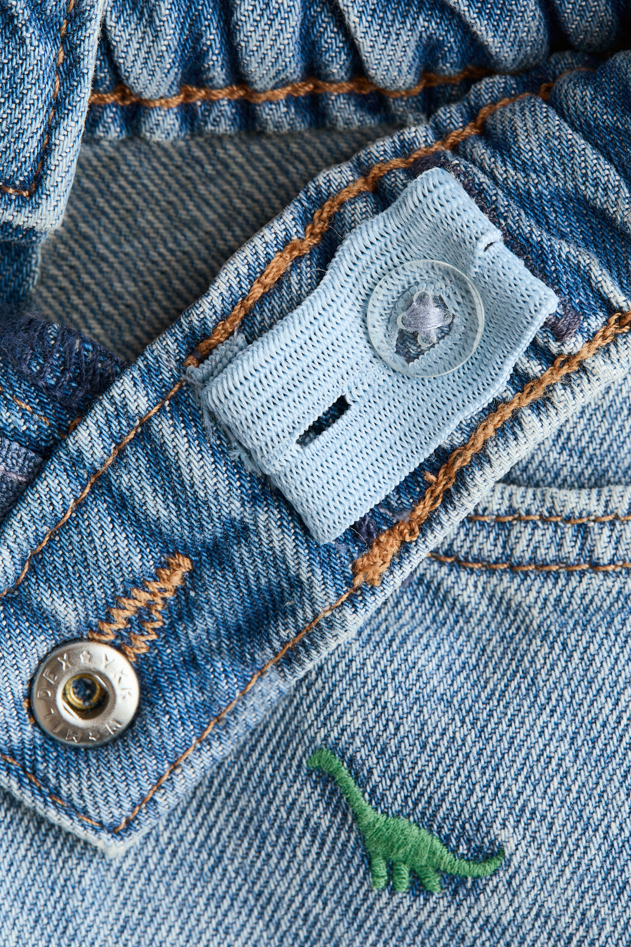 Embroidered-Detail Denim Shorts