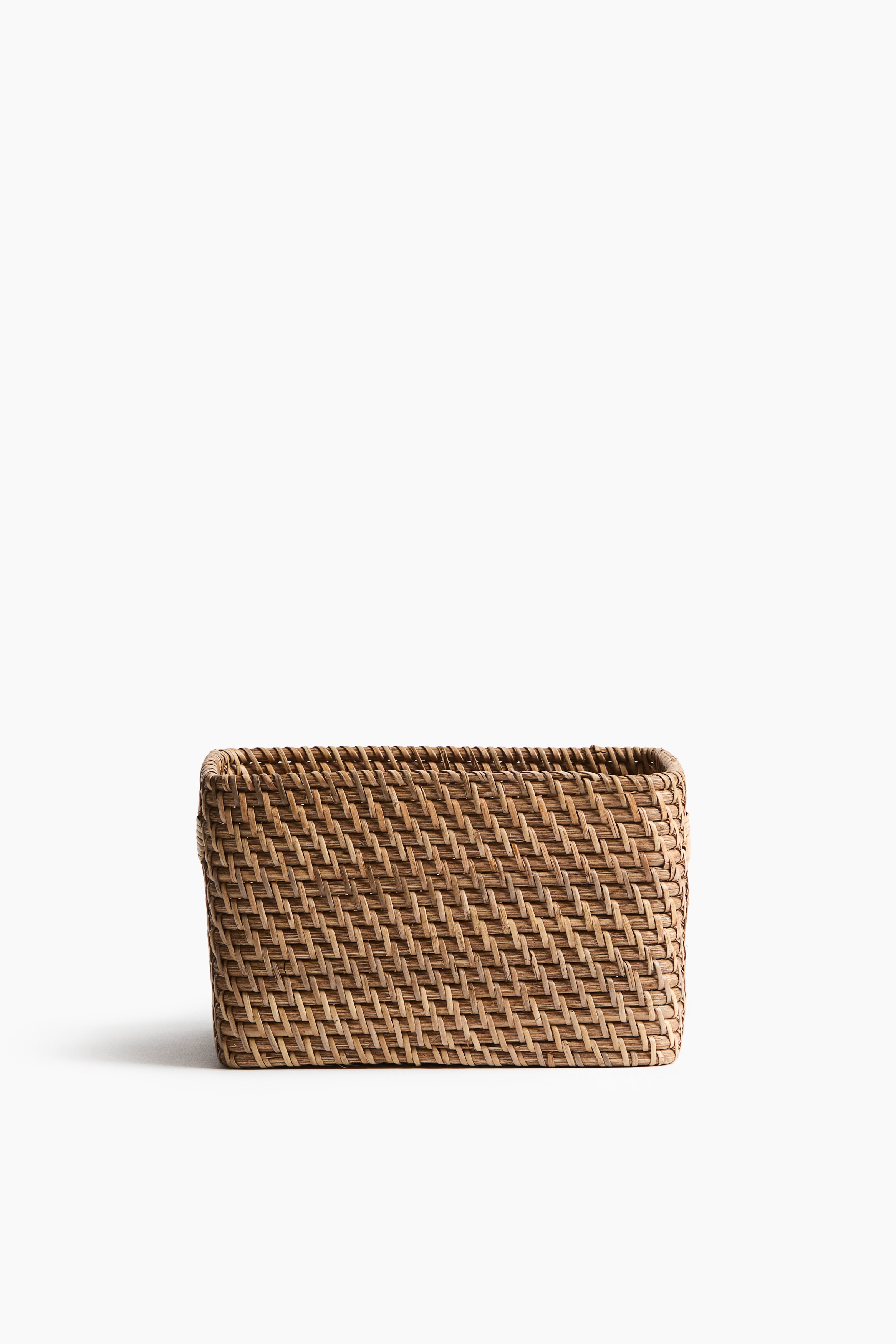 Cesto pequeño de ratán - Beige oscuro