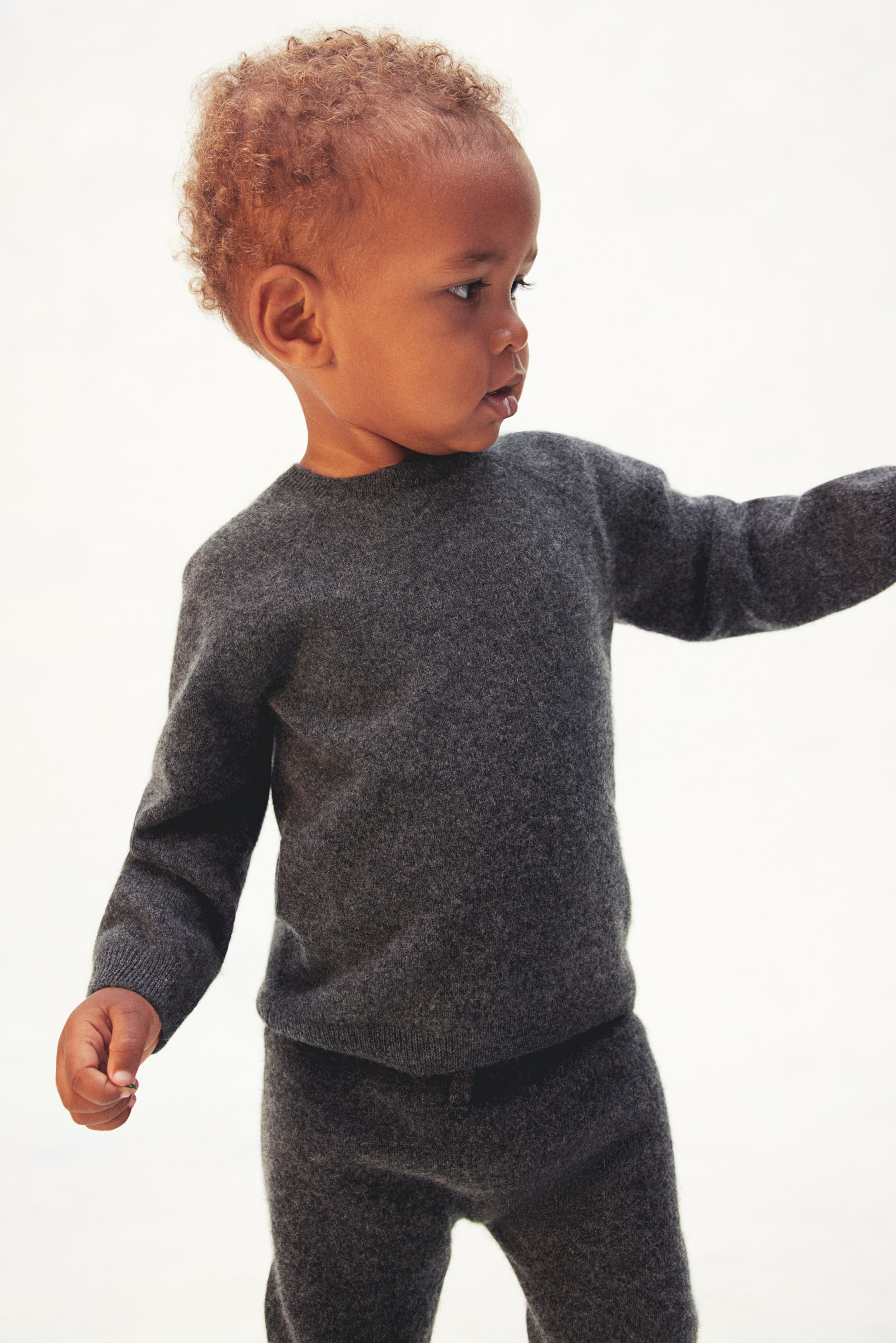 Cashmere-knit jumper - Dark grey - Kids | H&M GB 1