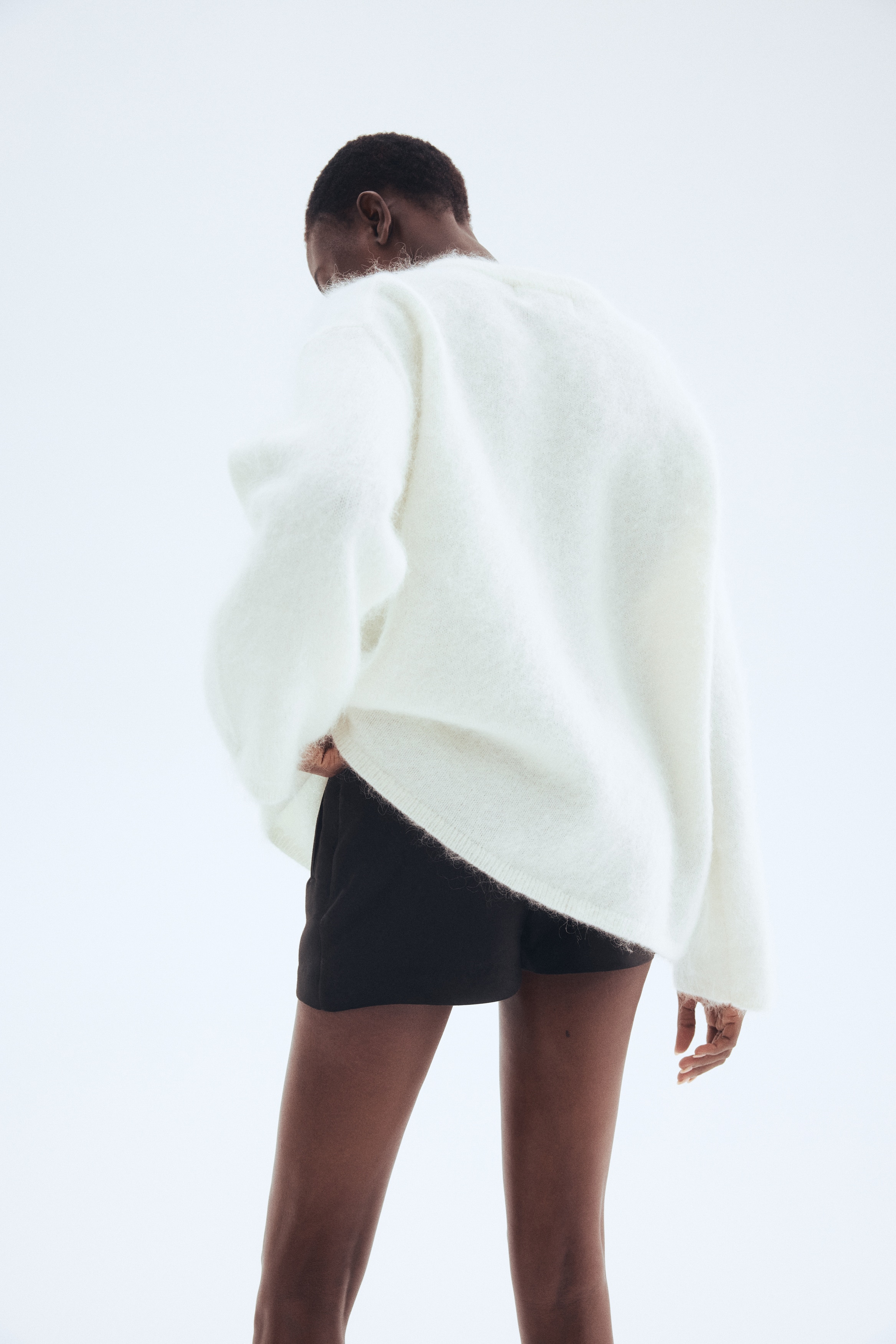 Oversized mohair-blend jumper