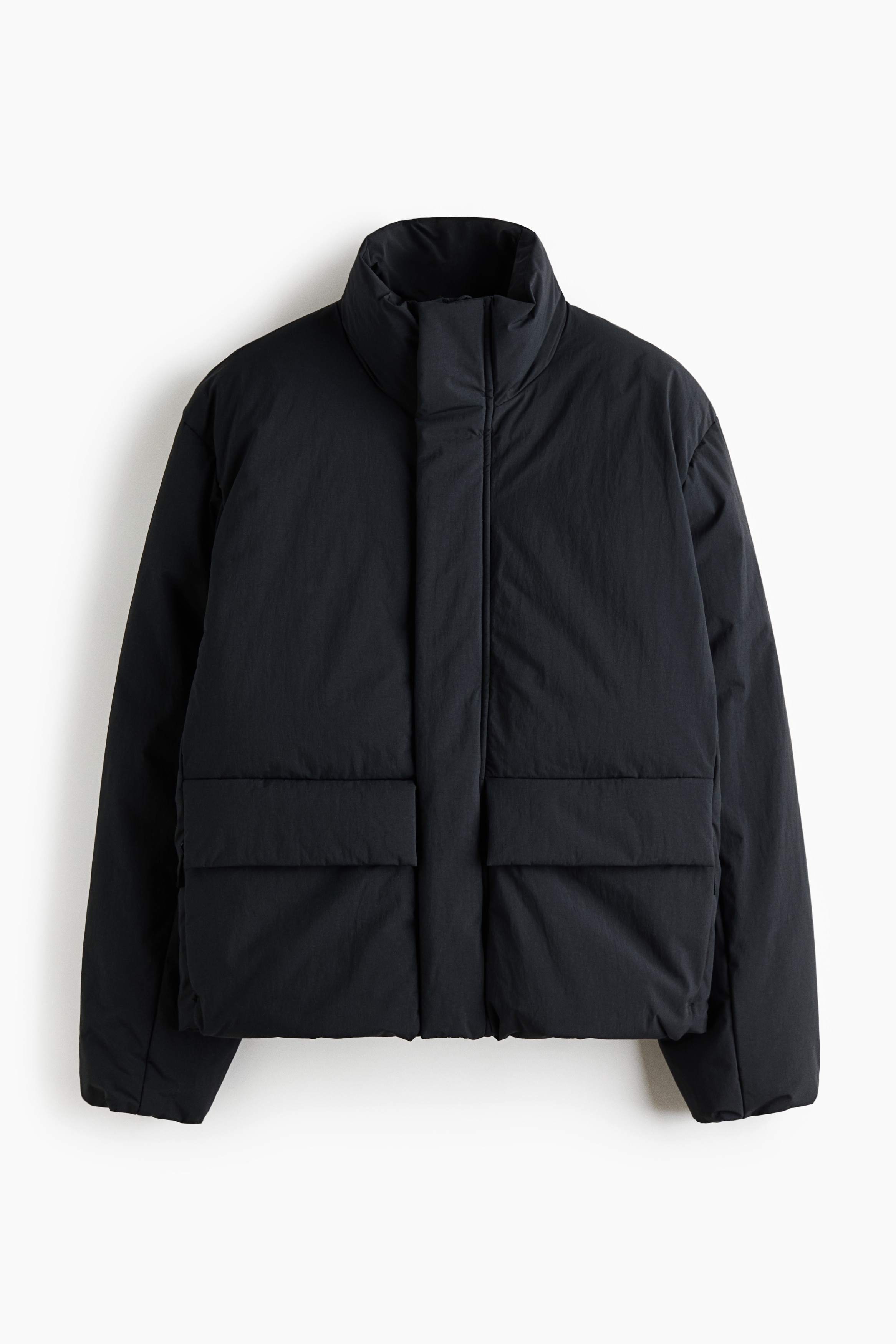 Sports puffer jacket with ThermoMove™ - Black/Beige