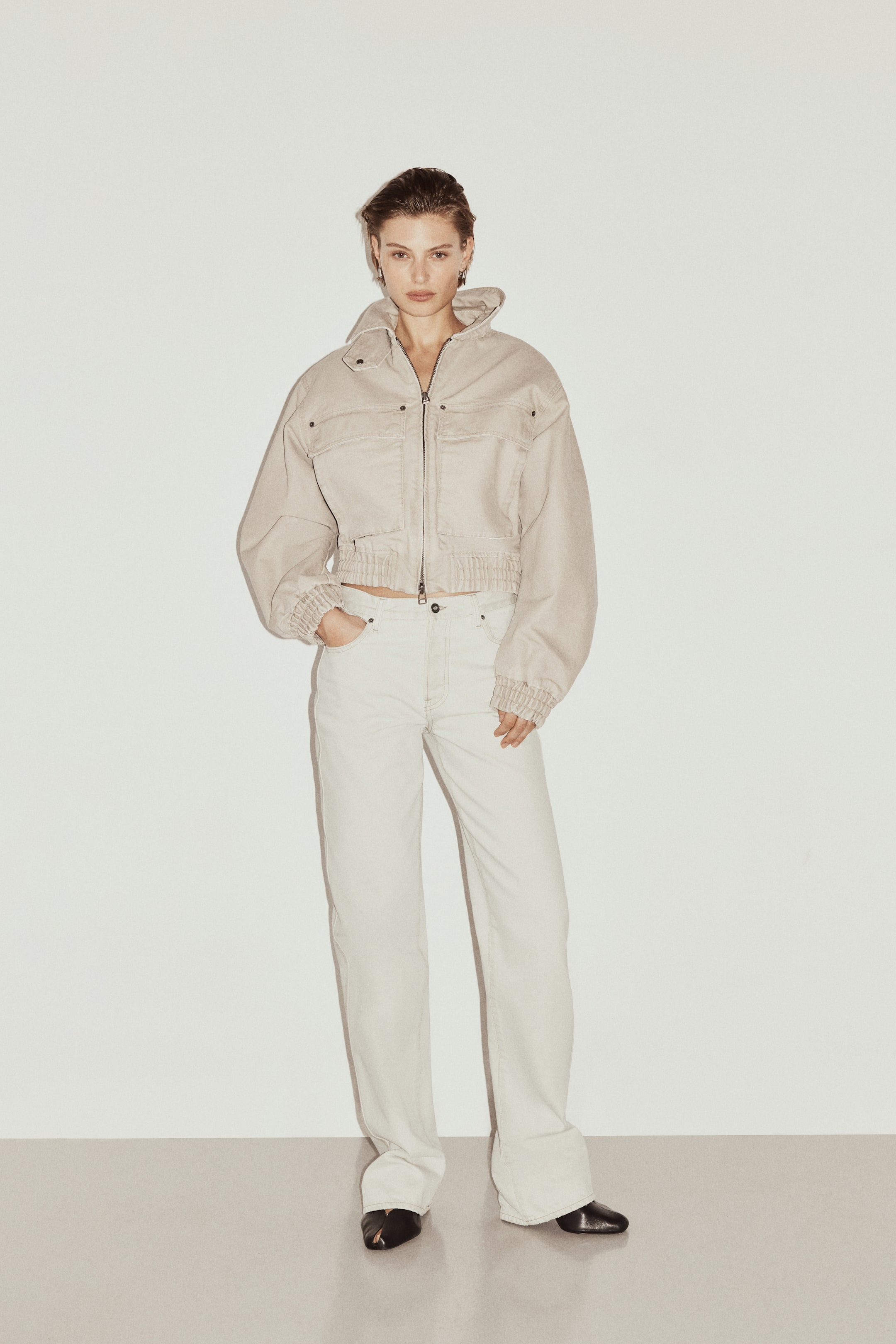 View larger image: Straight-leg jeans - Light beige - Ladies | H&M 1