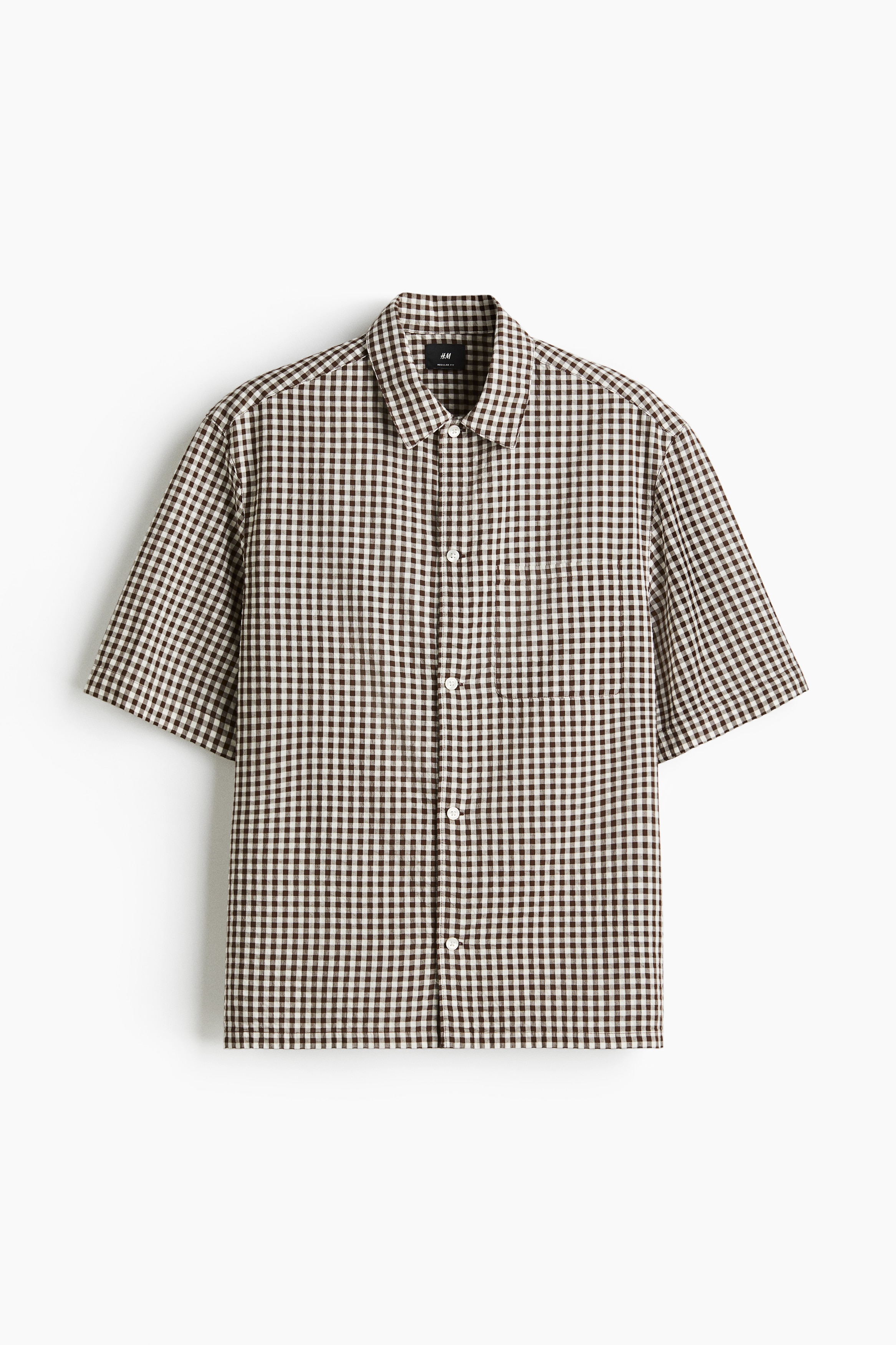 Kurzarmhemd in Regular Fit - Braun/Gingham-Karo/Gelb/Gingham-Karo/Beige/Kariert