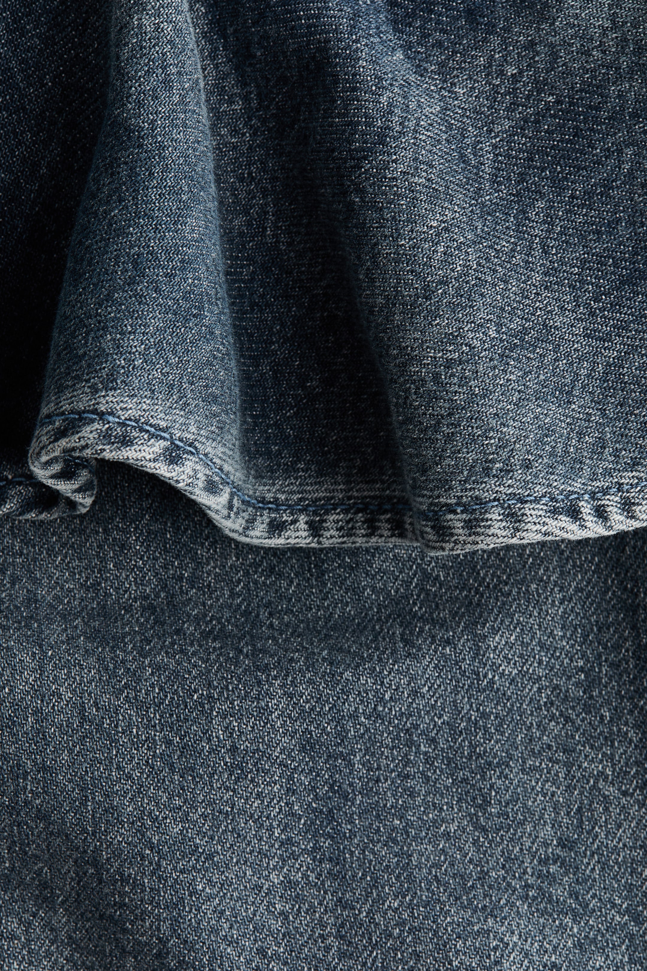 Flounced Denim Skirt