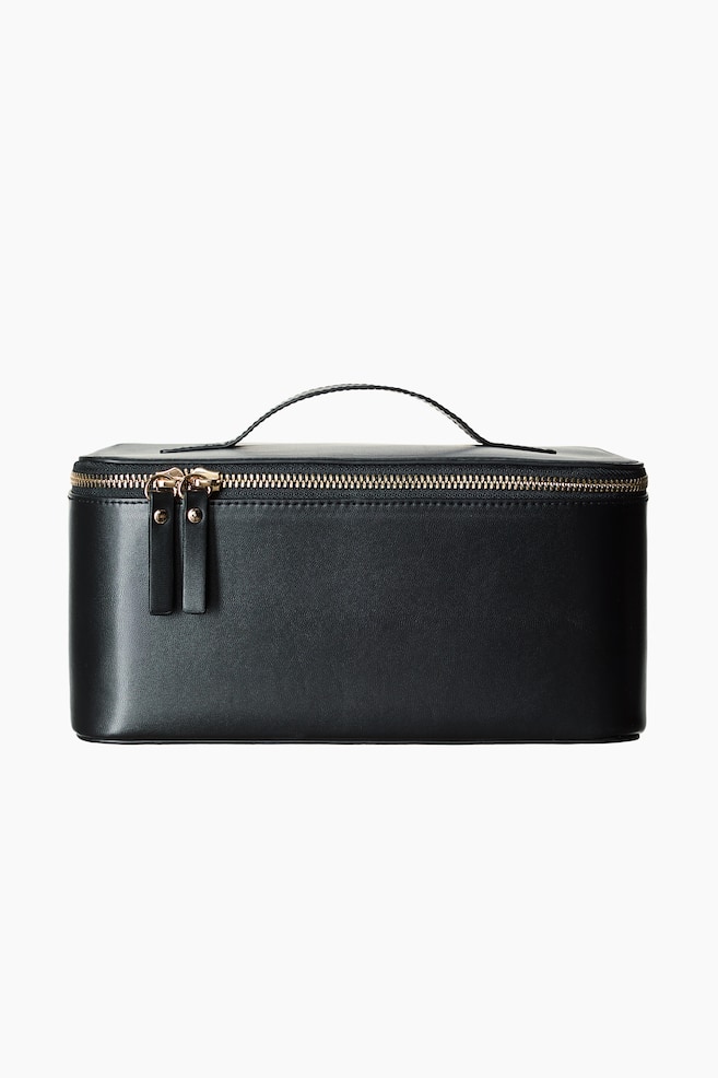 Boxy make-up bag - Black/Brown - 1