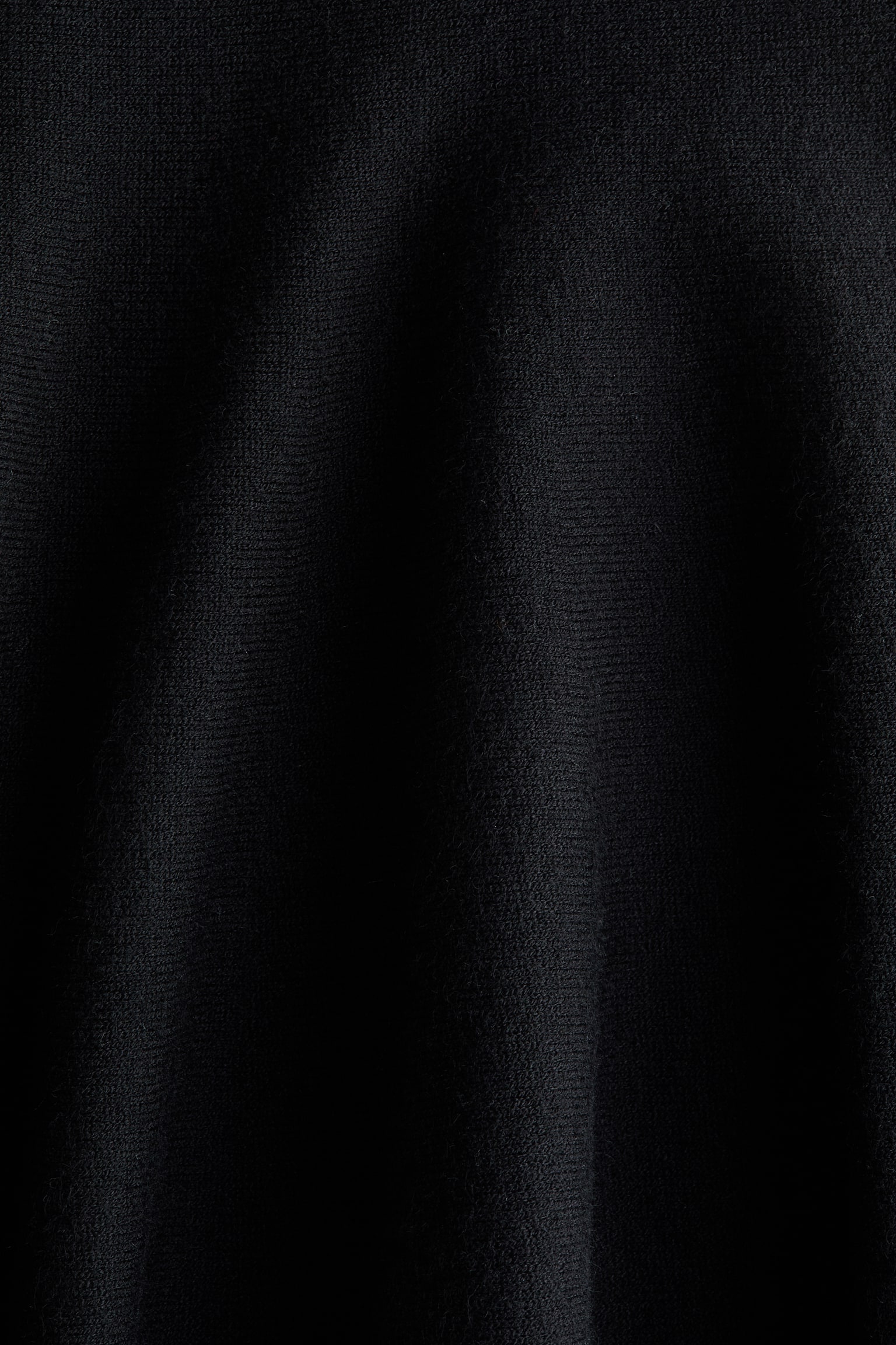 Knitted peplum top - Black - 4