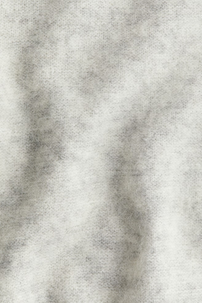Mohair-blend top - Light grey marl - 2