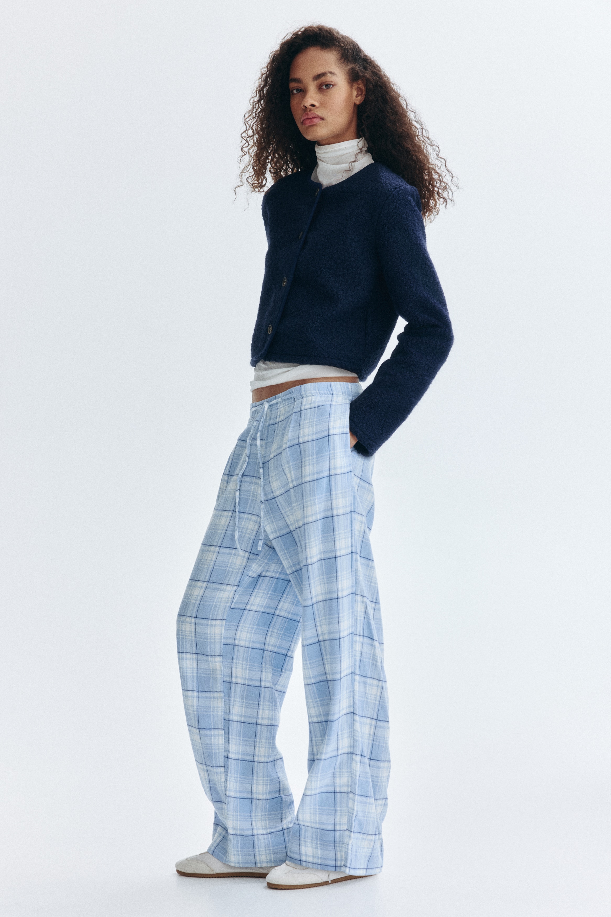 Pull-On Pants - Black/checked - Ladies | H&M US