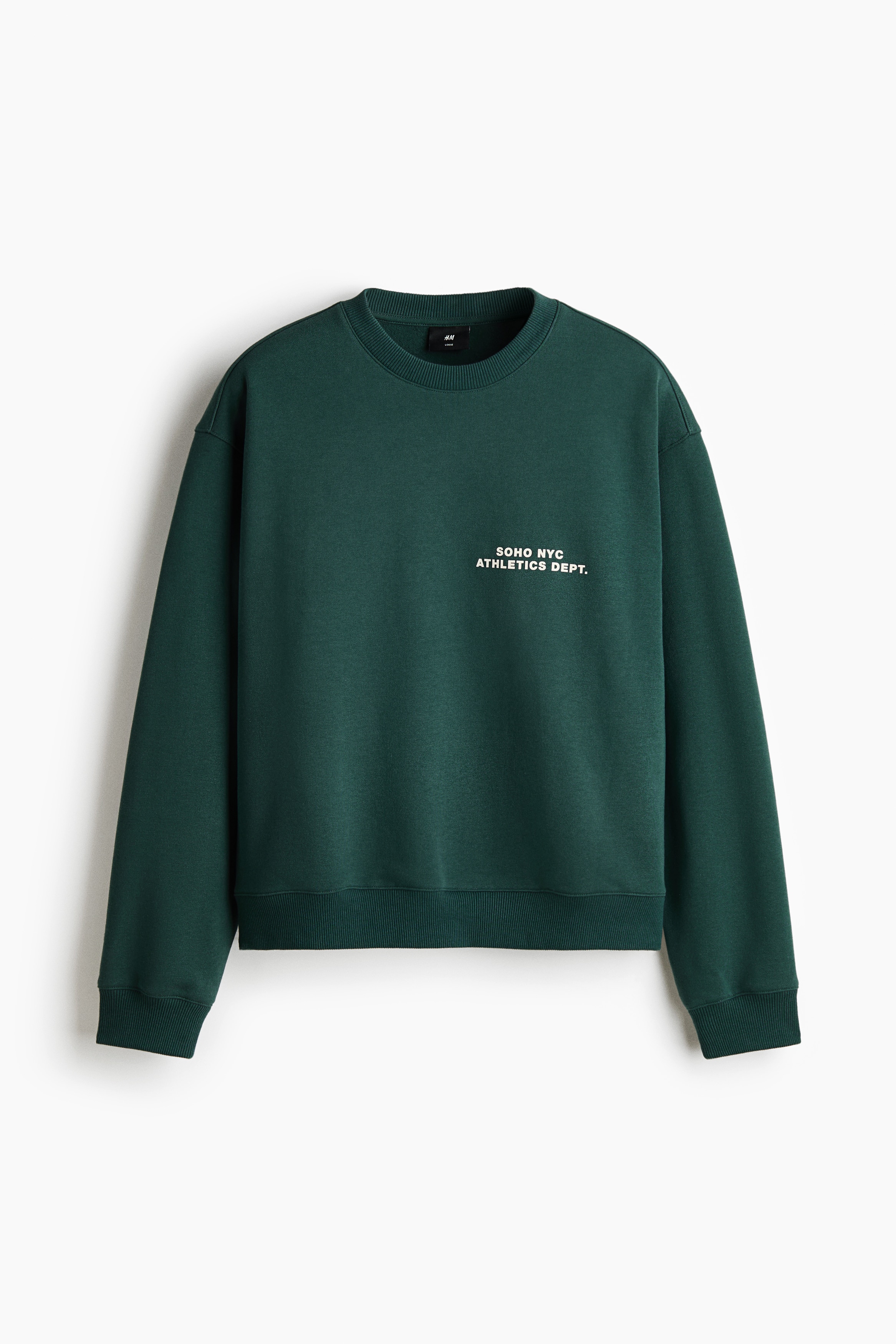 Loose Fit Sweatshirt - Dark green/Soho NYC/Black/Soho