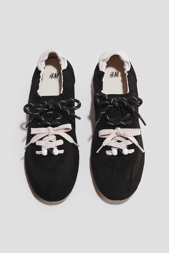Sneaker - Schwarz/Helles Mattrosa/Dunkelbeige/Hellbeige/Weiß - 1