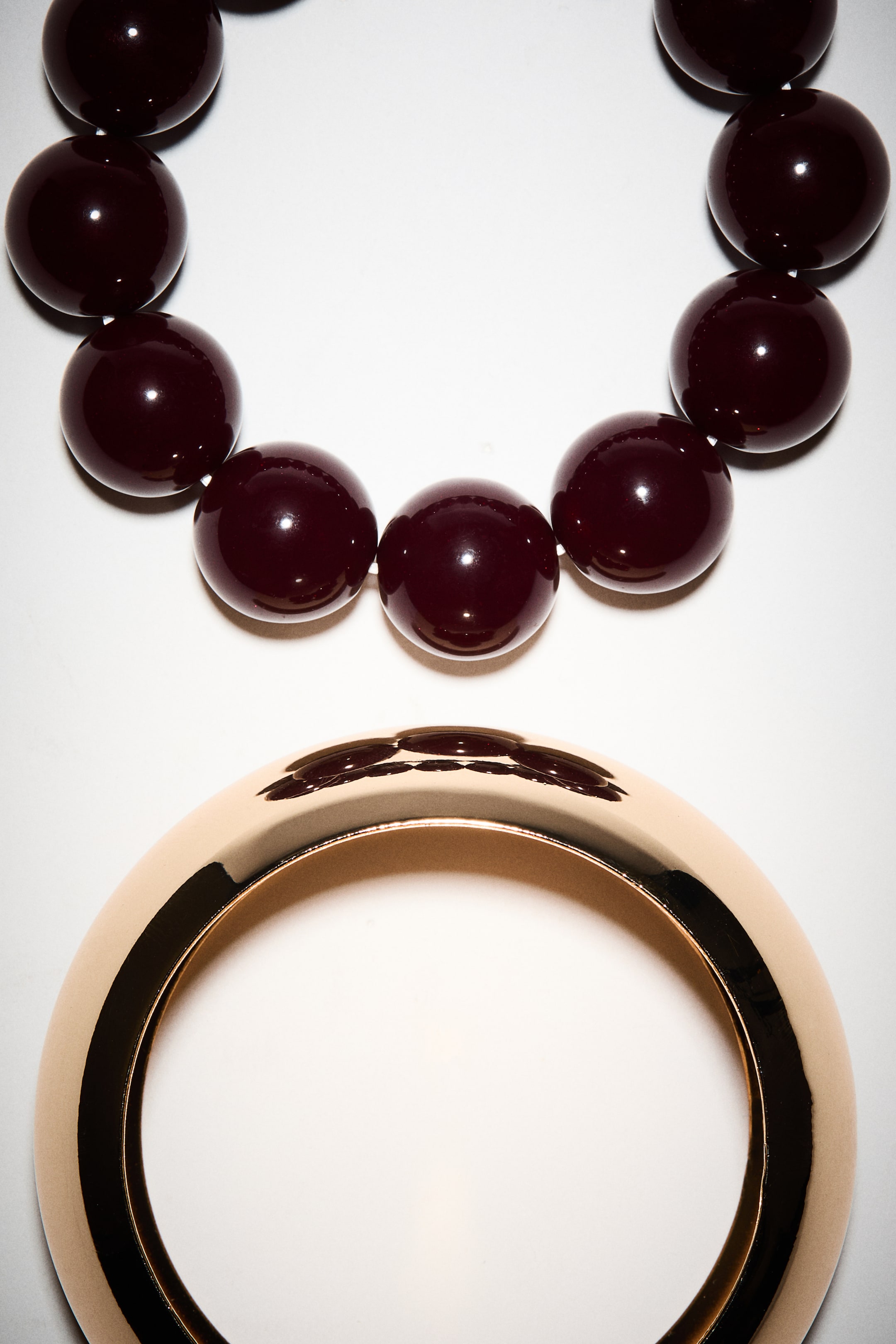 Se større billede: 2-pak armbånd - Mørkerød/Guld - DAME | H&M DK 1