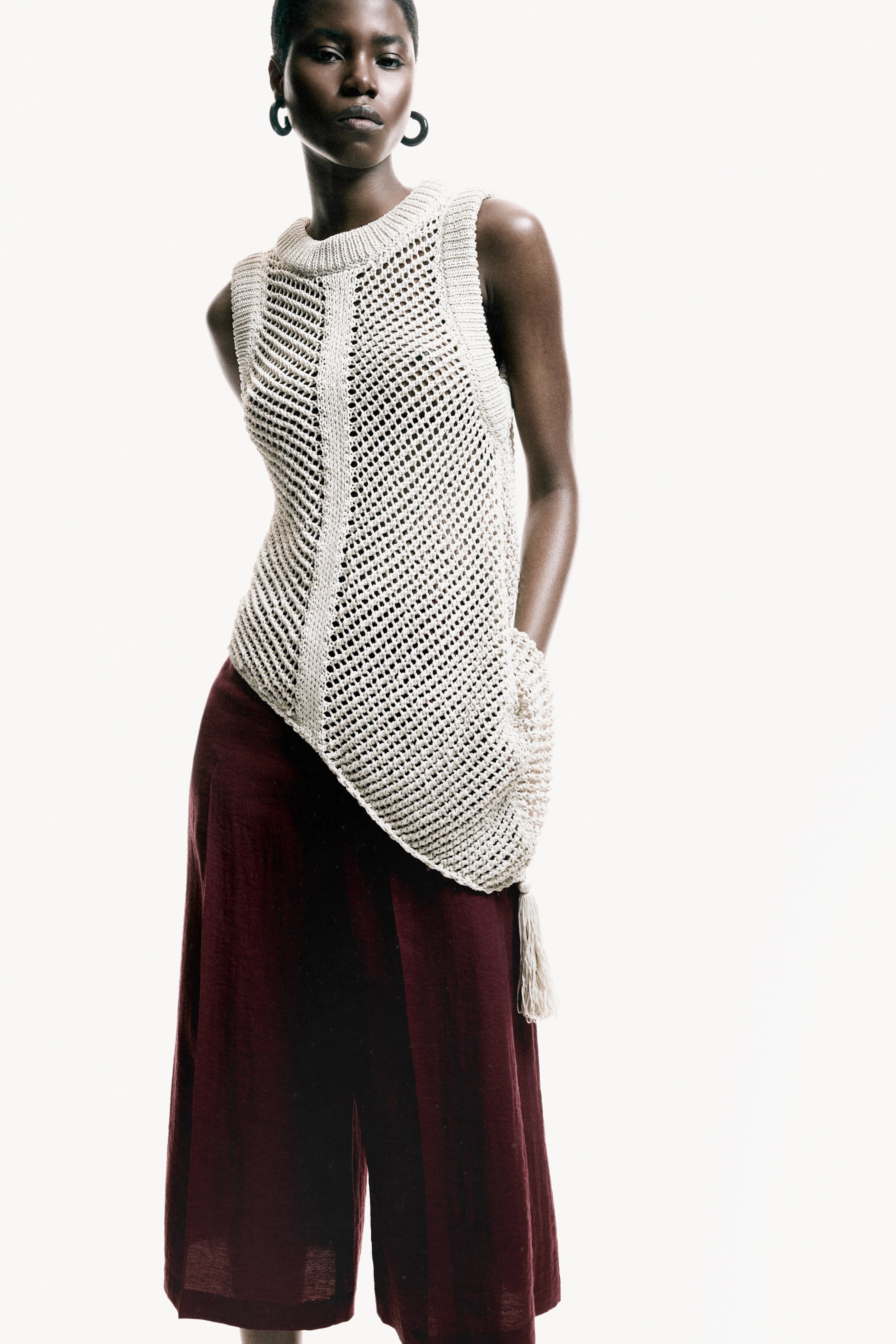 Dressy Linen-Blend Culottes
