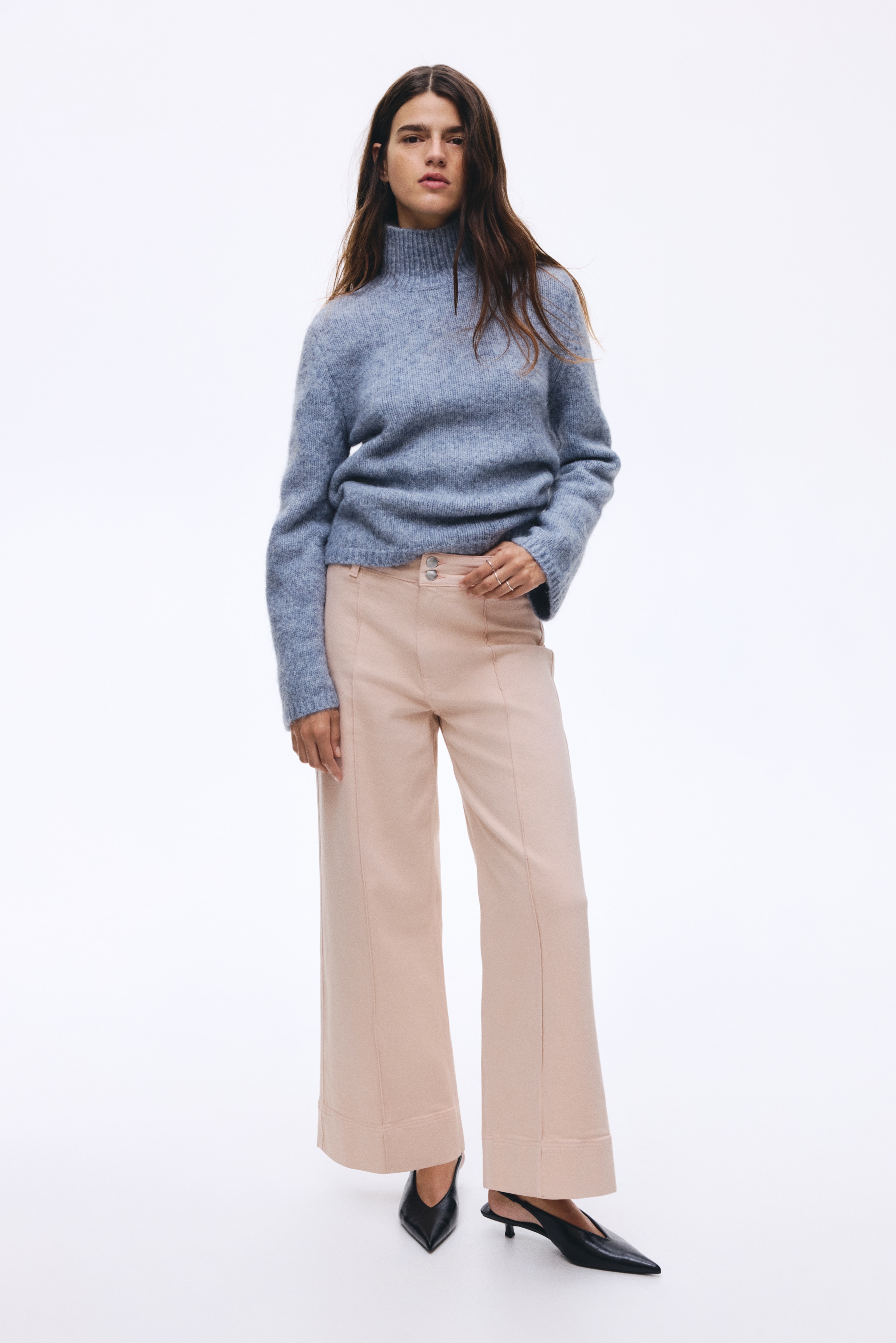 Wide High Ankle Jeans