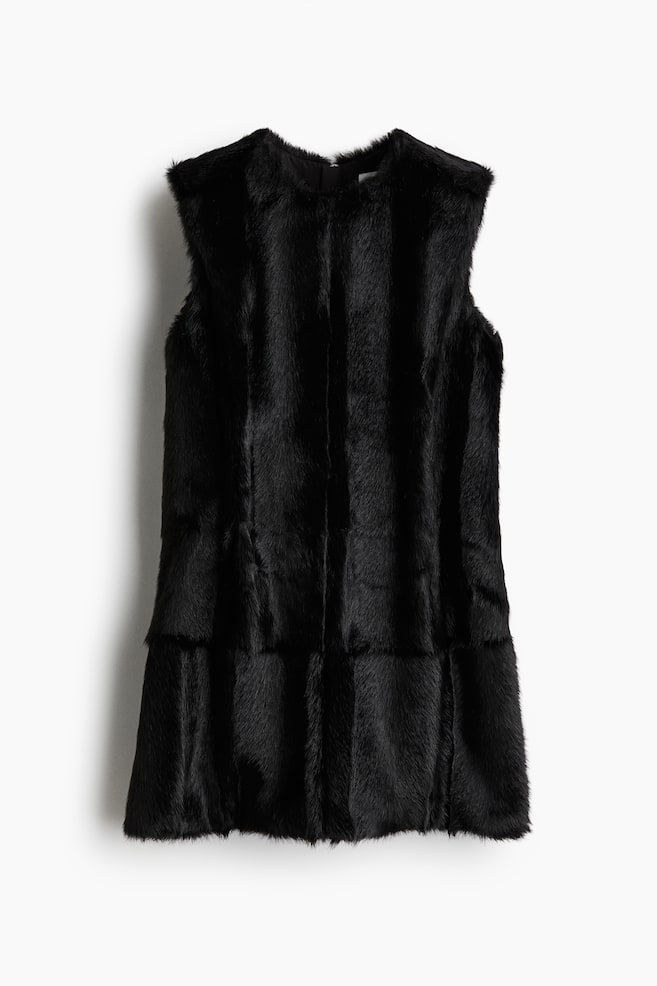 Robe avec dos zippé - Noir - 1