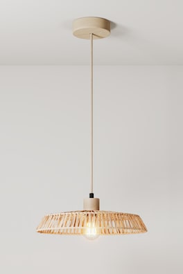 Taklampa Med Lampskärm Moorea I Raffia