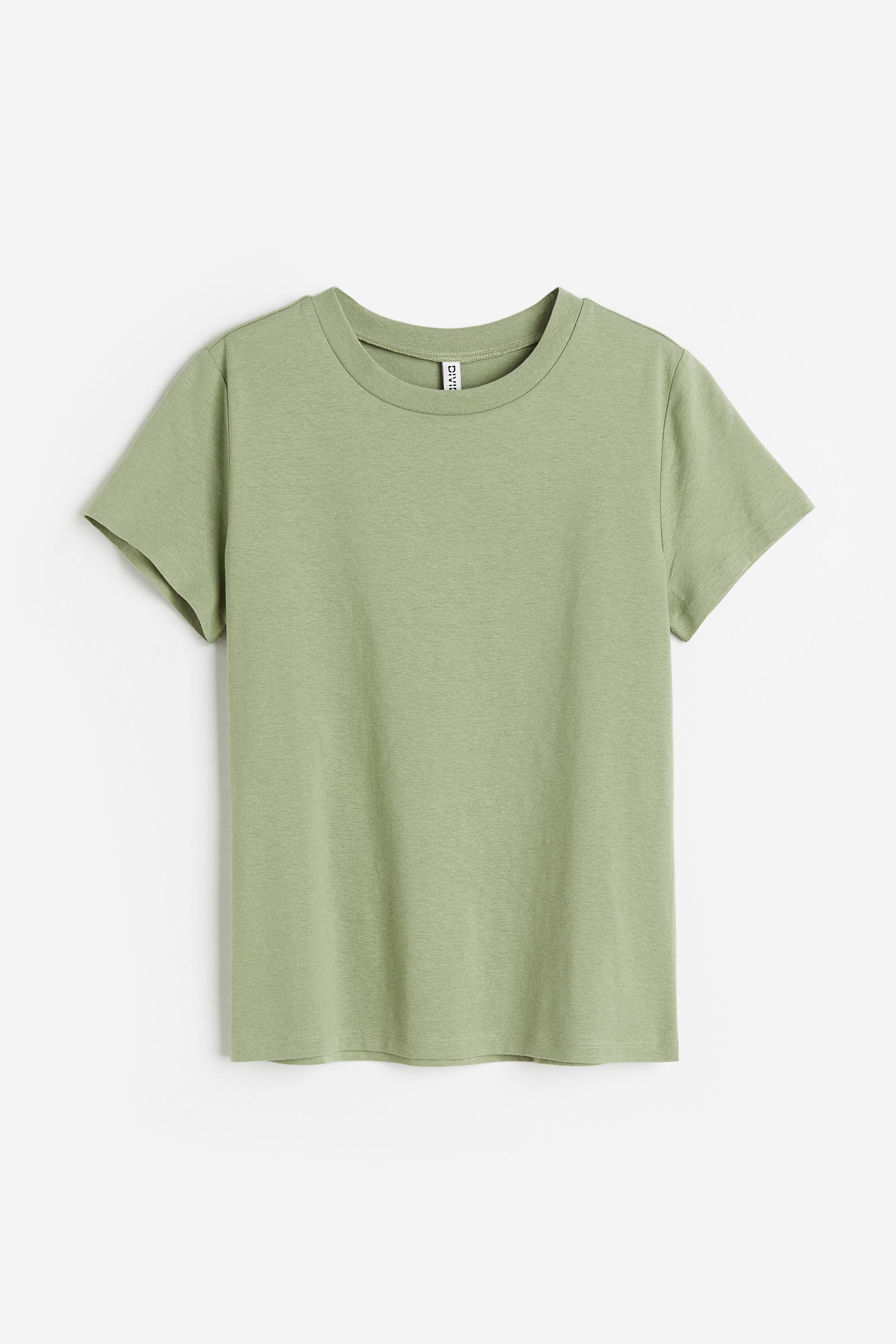 View larger image: Fitted T-shirt - Green - Ladies | H&M HK 1