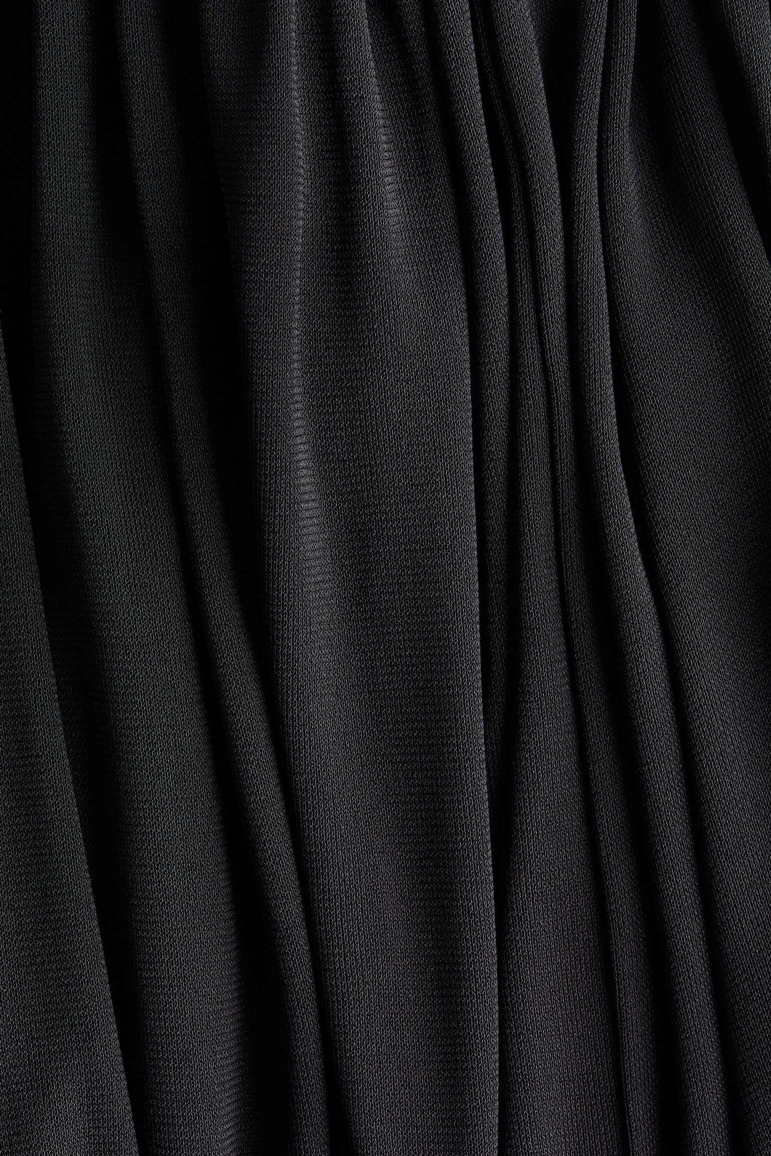 Draped one-shoulder dress - Black - 5