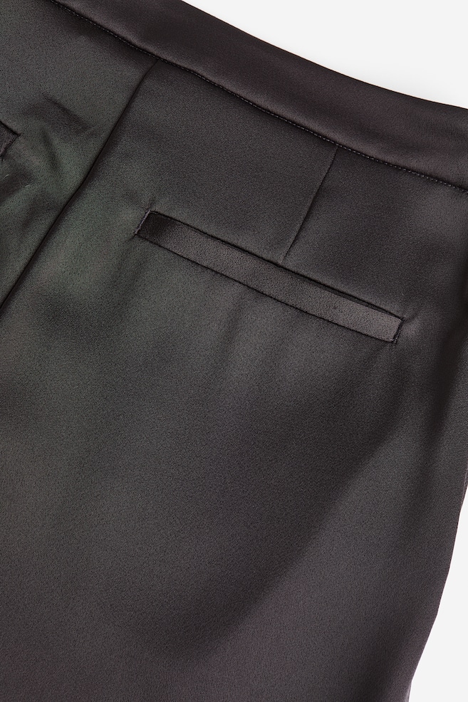 Wide satin trousers - Dark grey/Black/Dark blue - 4