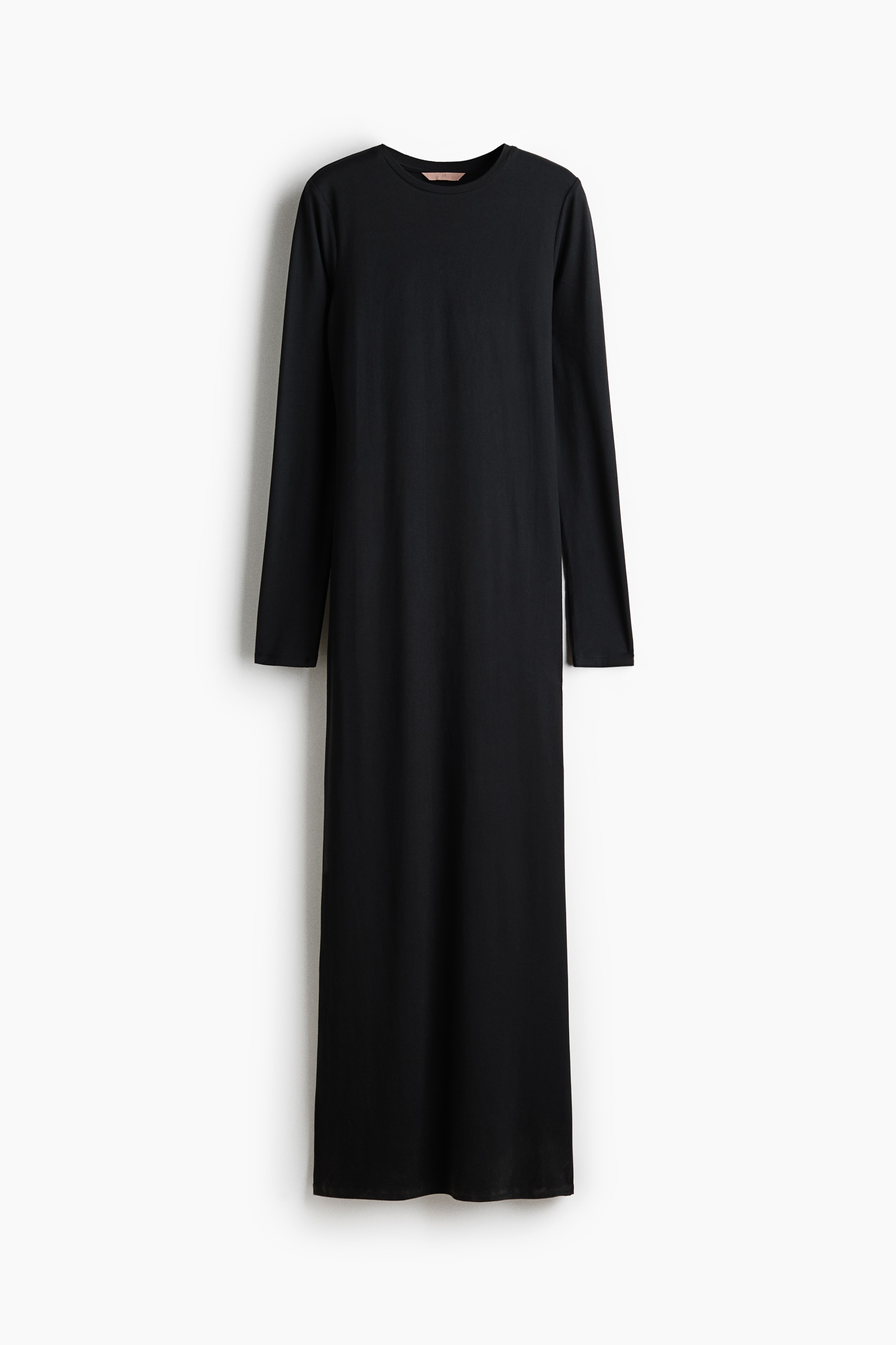 Jurk van geruwd tricot - Zwart