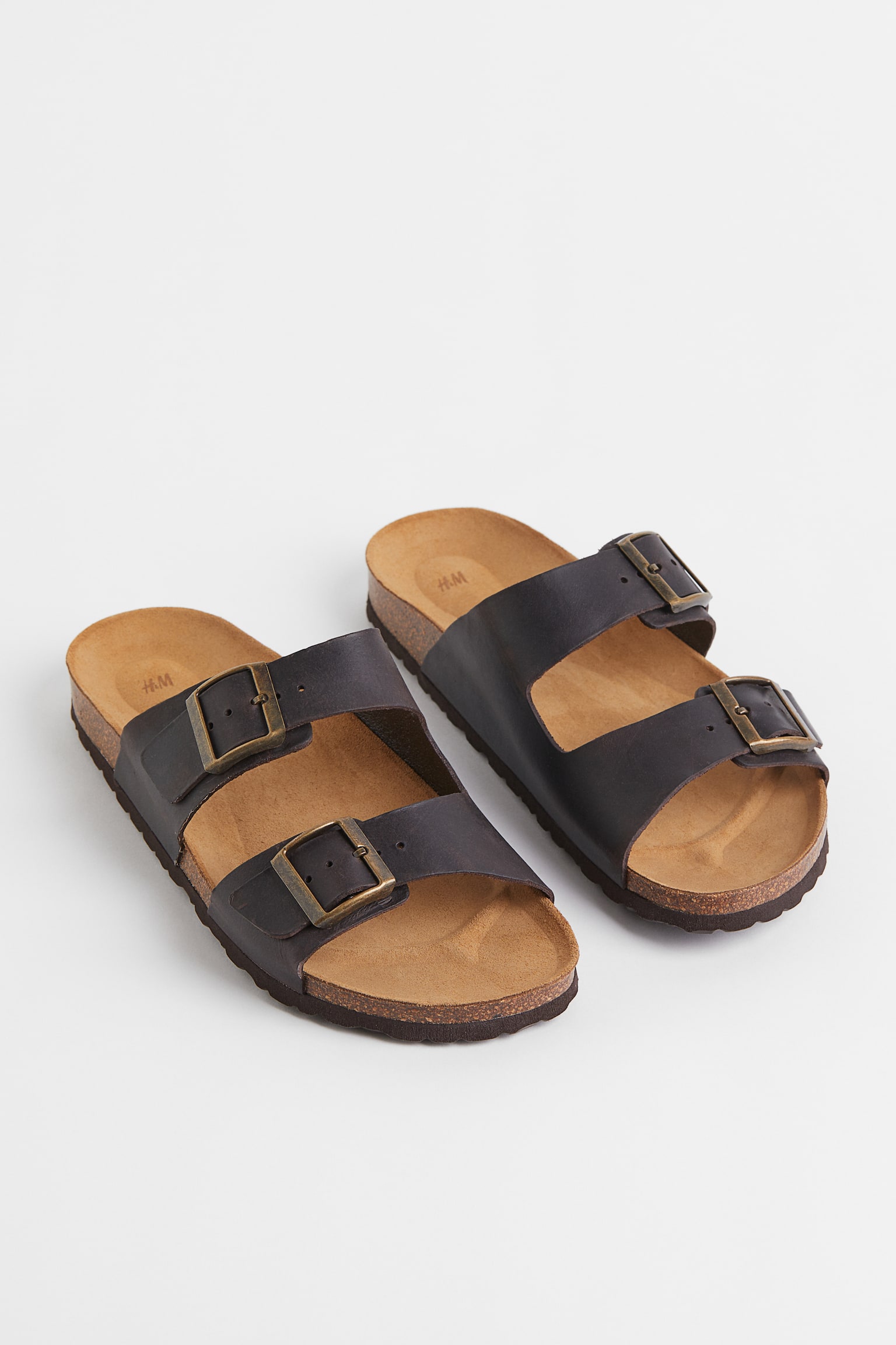 Leather sandals - Dark brown/Black - 3