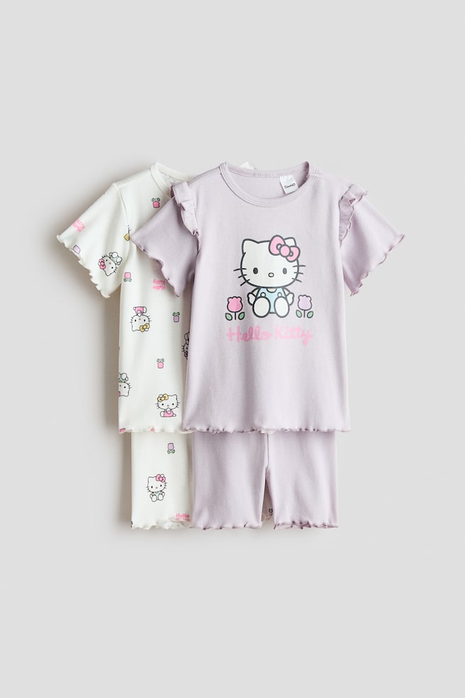 2er-Pack Shortys mit Print - Helllila/Hello Kitty/Hellrosa/Minnie Maus - 1