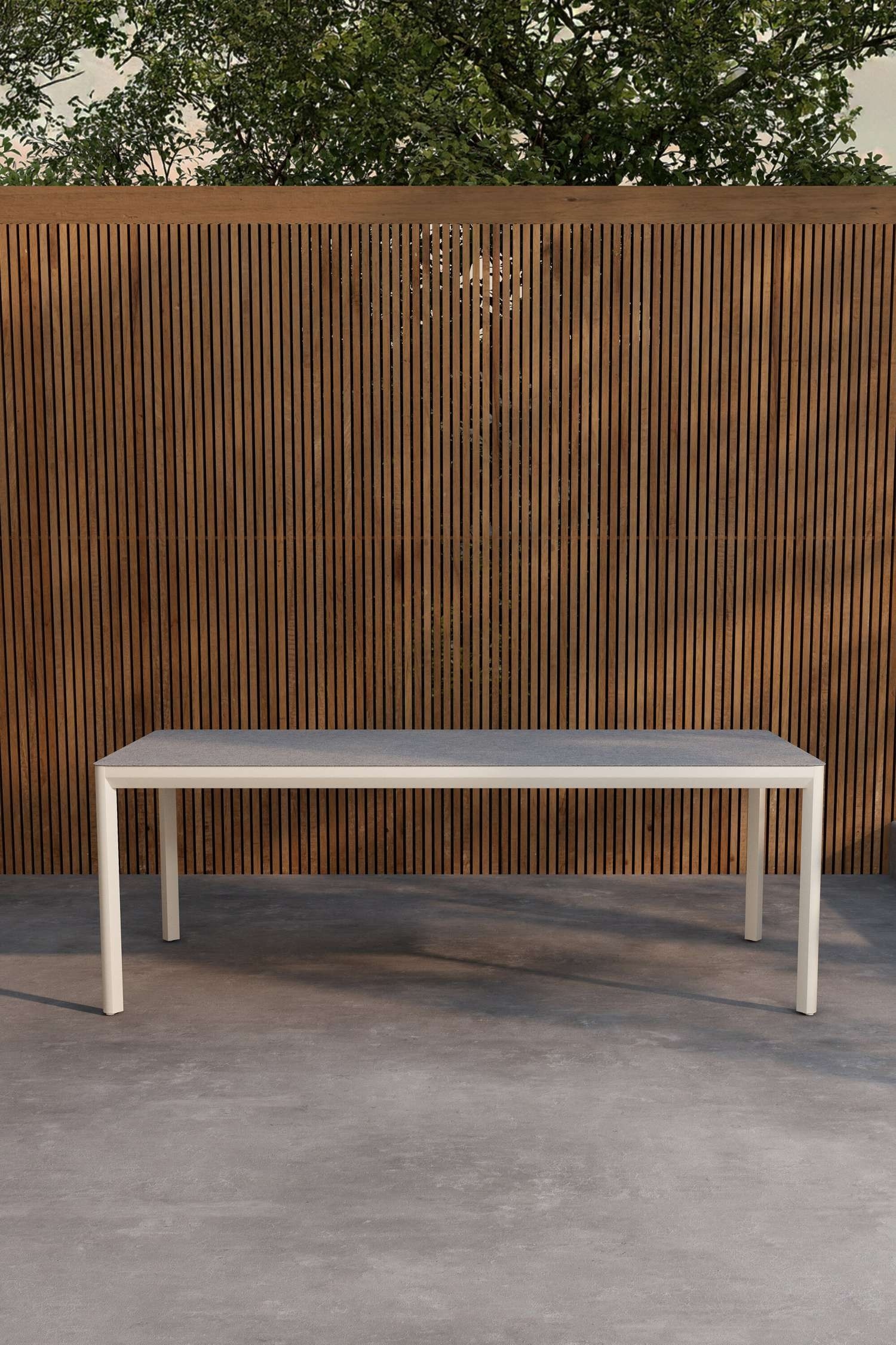 Lino Rektangulärt Matbord - Aluminium, Beige