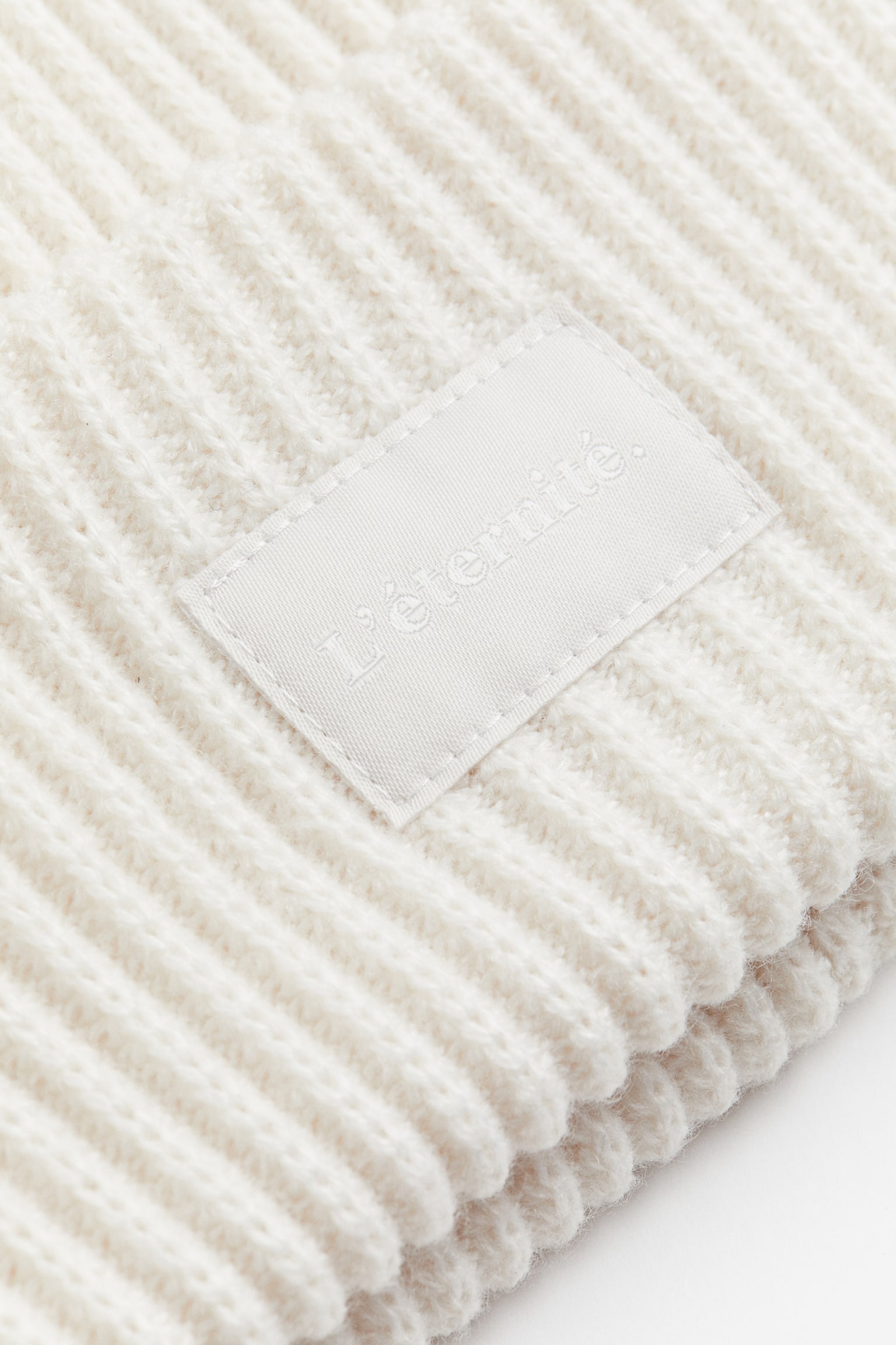 Knit Beanie - White/Beige/Better days/Black/Possibilité - 2