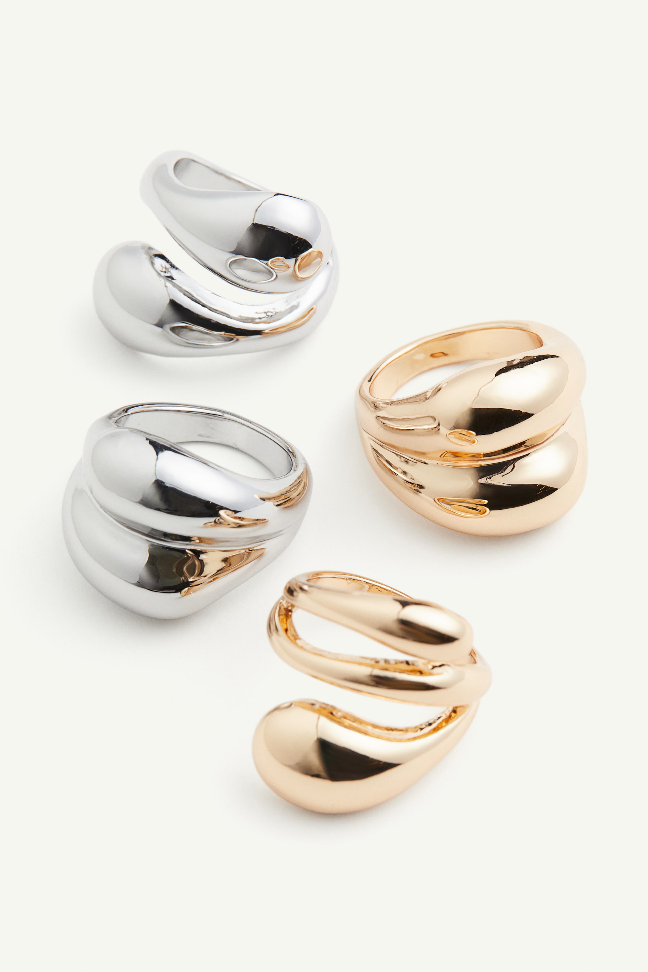 4-pack Chunky Rings