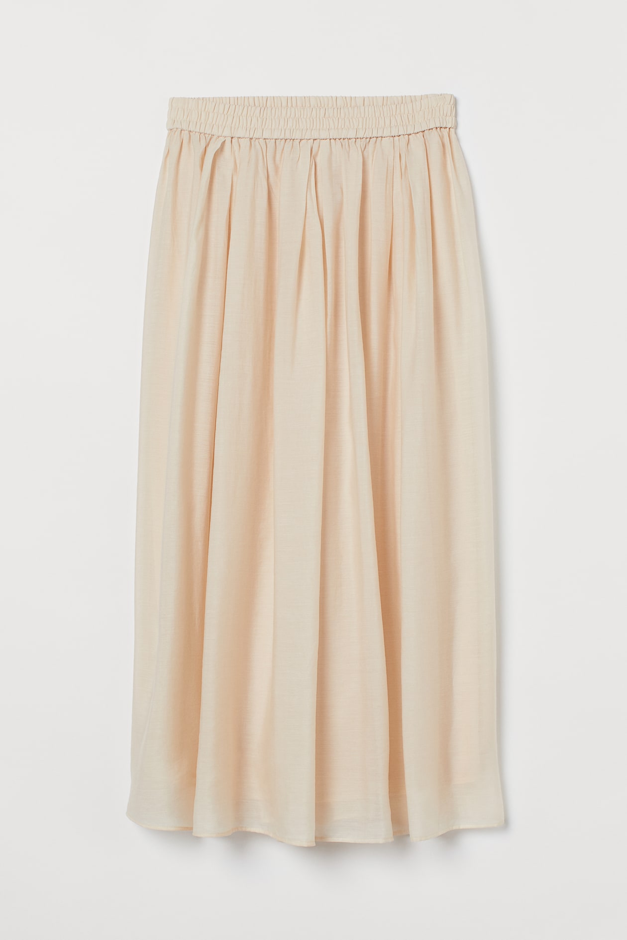 Circle Skirt - High waist - Midi - Light beige - Ladies | H&M US