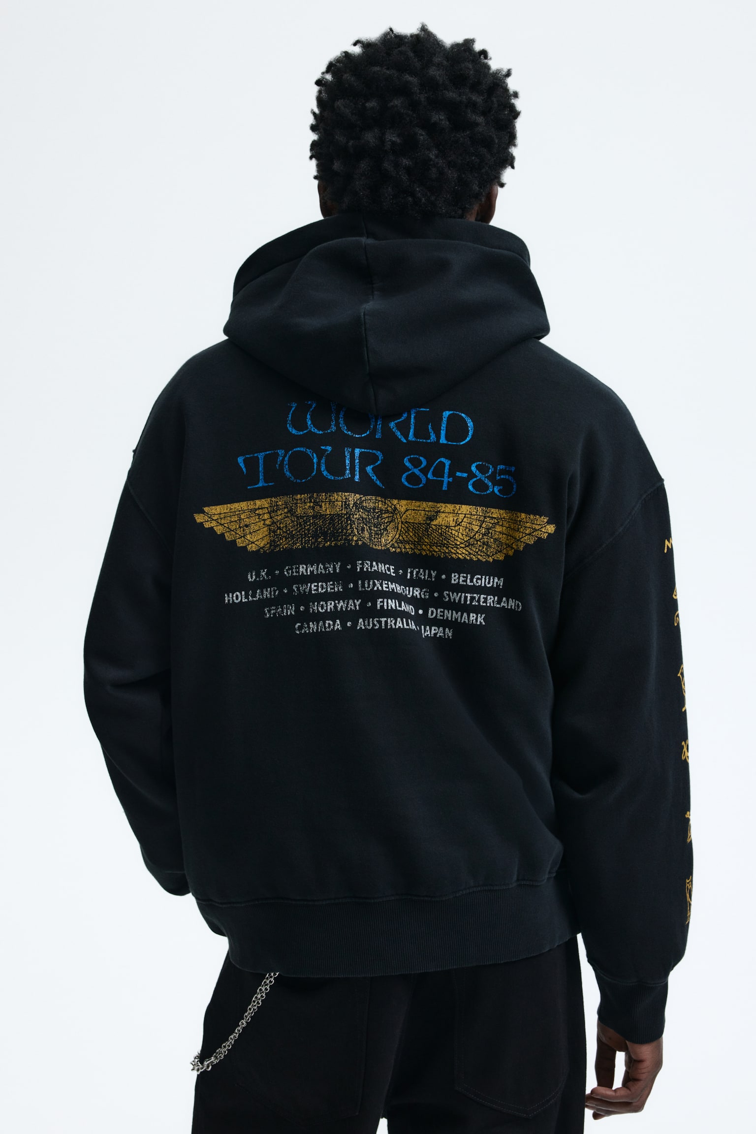 Mintás kapucnis felső Oversized Fit - Fekete/Iron Maiden/Fekete/The Notorious B.I.G. - 8