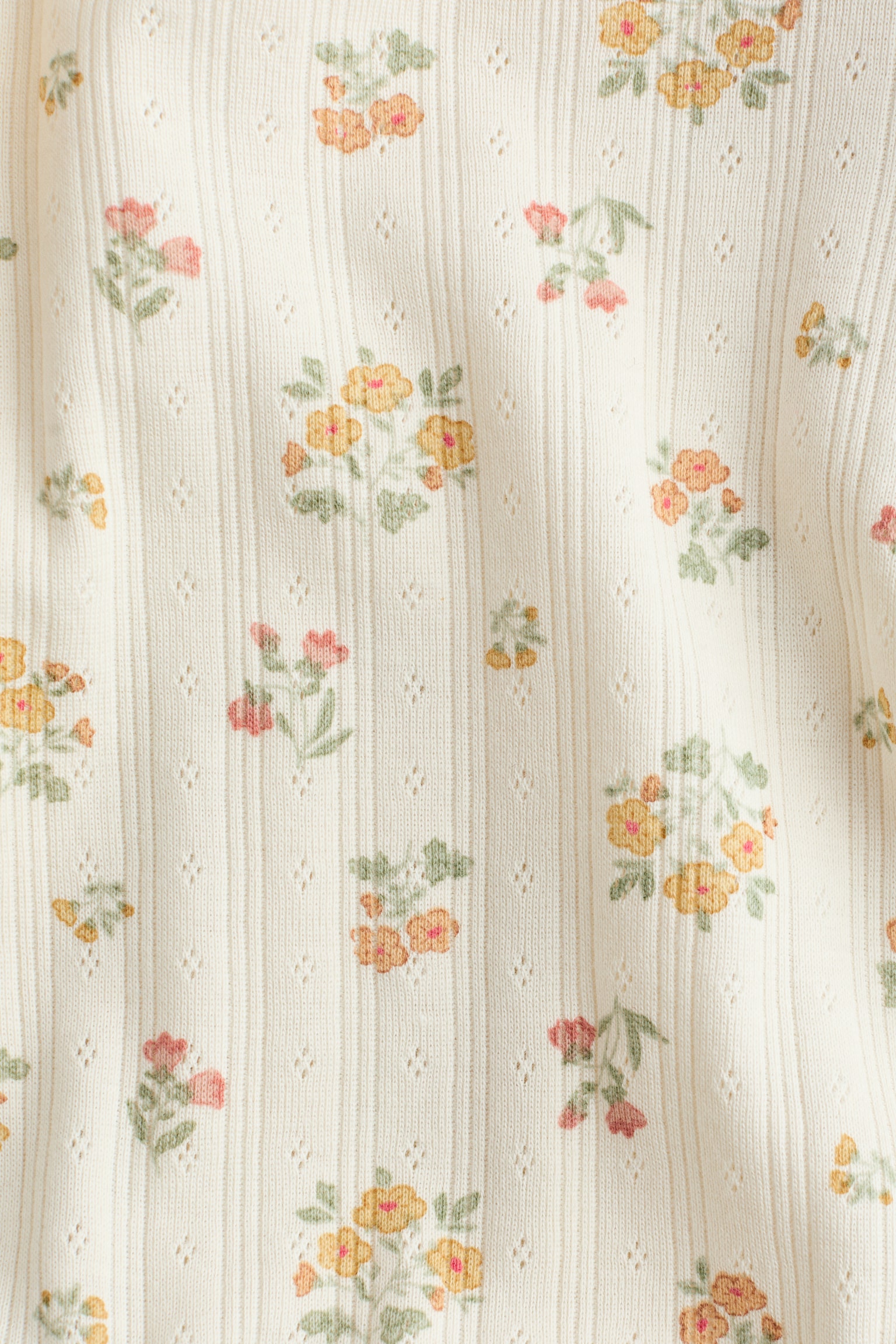 Conjunto de 2 piezas en algodón estampado - Beige claro/Floreado/Crema/Bayas - 2