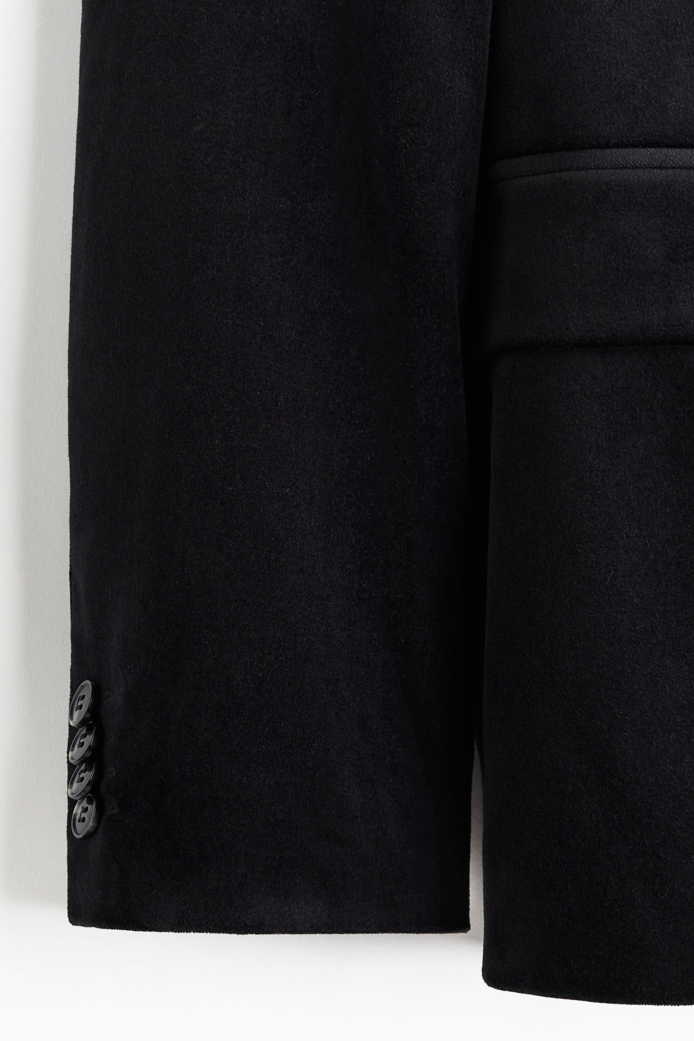 Regular Fit Single-breasted velvet jacket