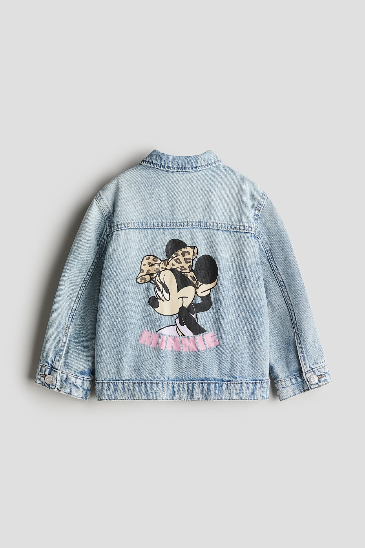 Printed Denim Jacket Denim blue/Minnie Mouse Kids H&M US