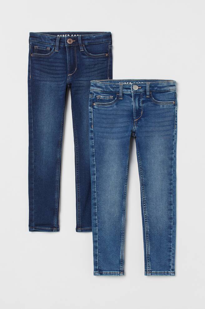 2-pack Super Soft Skinny jeans - Denim blue/Dark denim blue - 1
